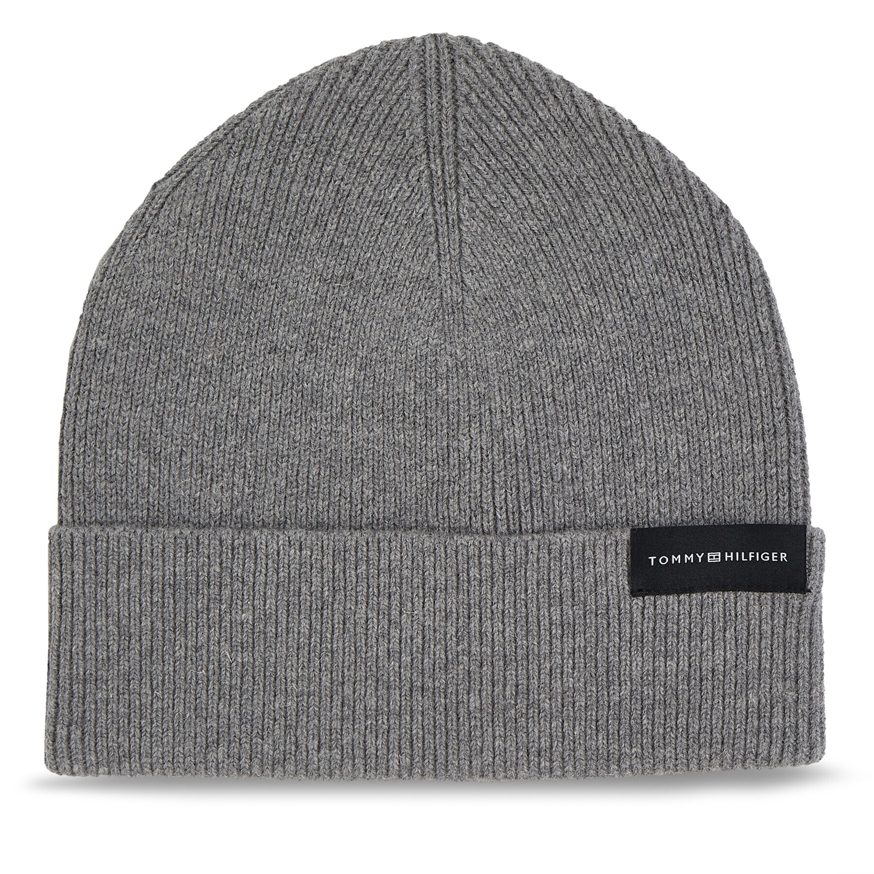 Tommy Hilfiger Kapa Uptown Wool Beanie AM0AM11483 Siva - Pepit.si