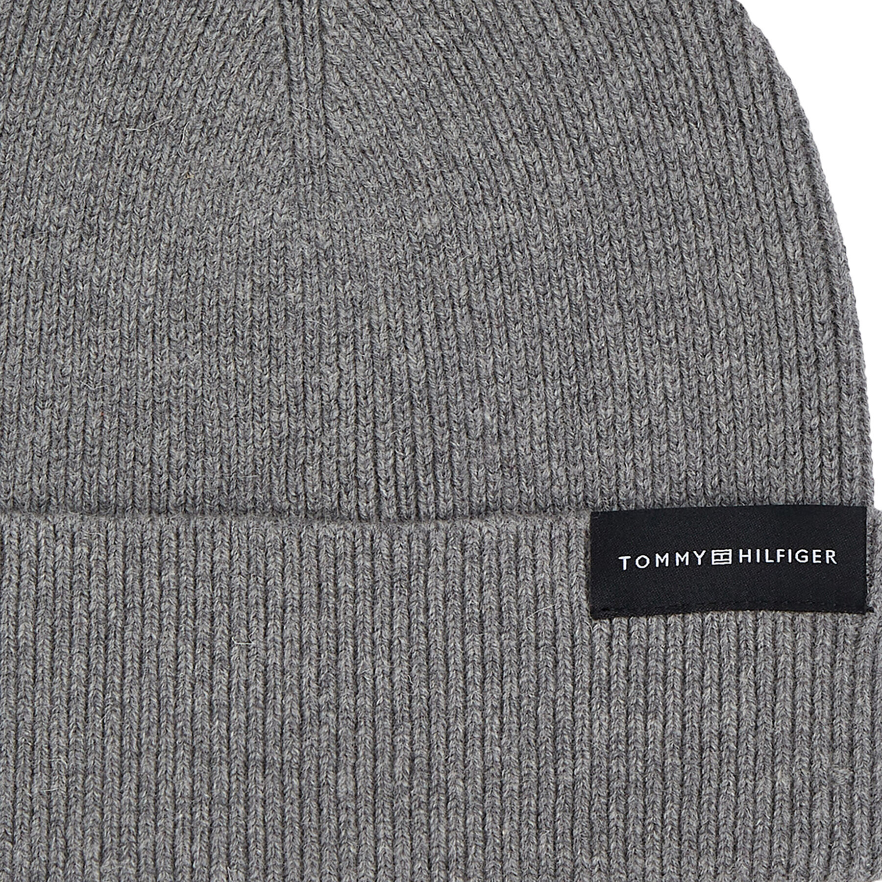 Tommy Hilfiger Kapa Uptown Wool Beanie AM0AM11483 Siva - Pepit.si