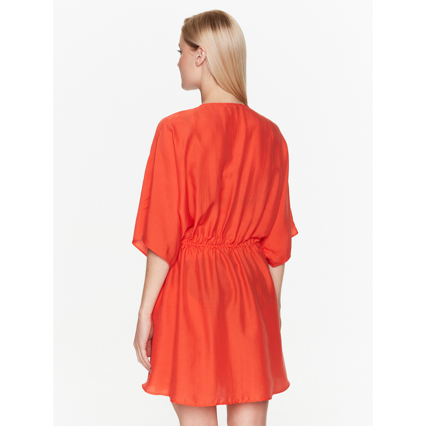 Tommy Hilfiger Kimono Cover Up UW0UW04613 Oranžna Regular Fit - Pepit.si