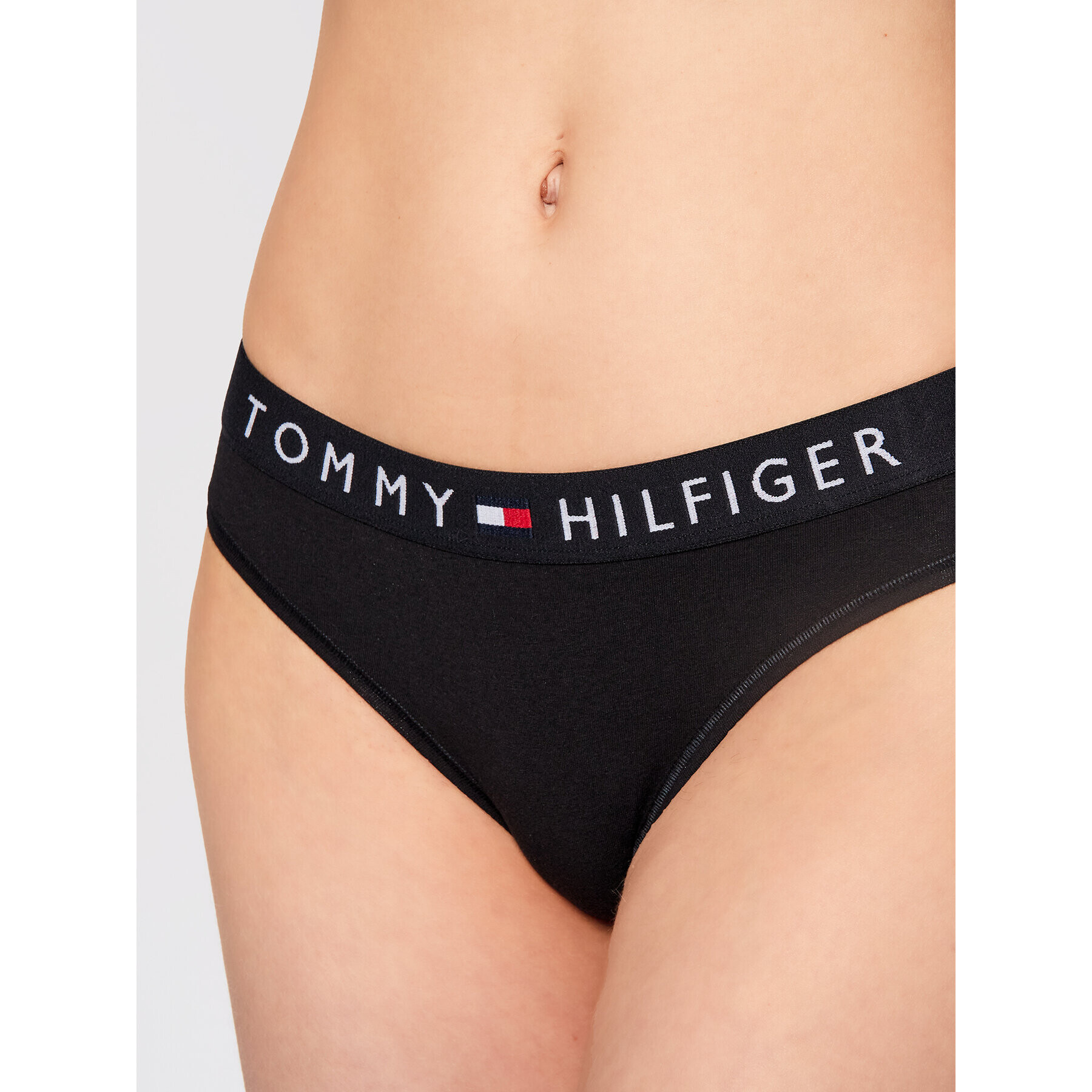 Tommy Hilfiger Klasične spodnje hlačke Bikini UW0UW01566 Črna - Pepit.si