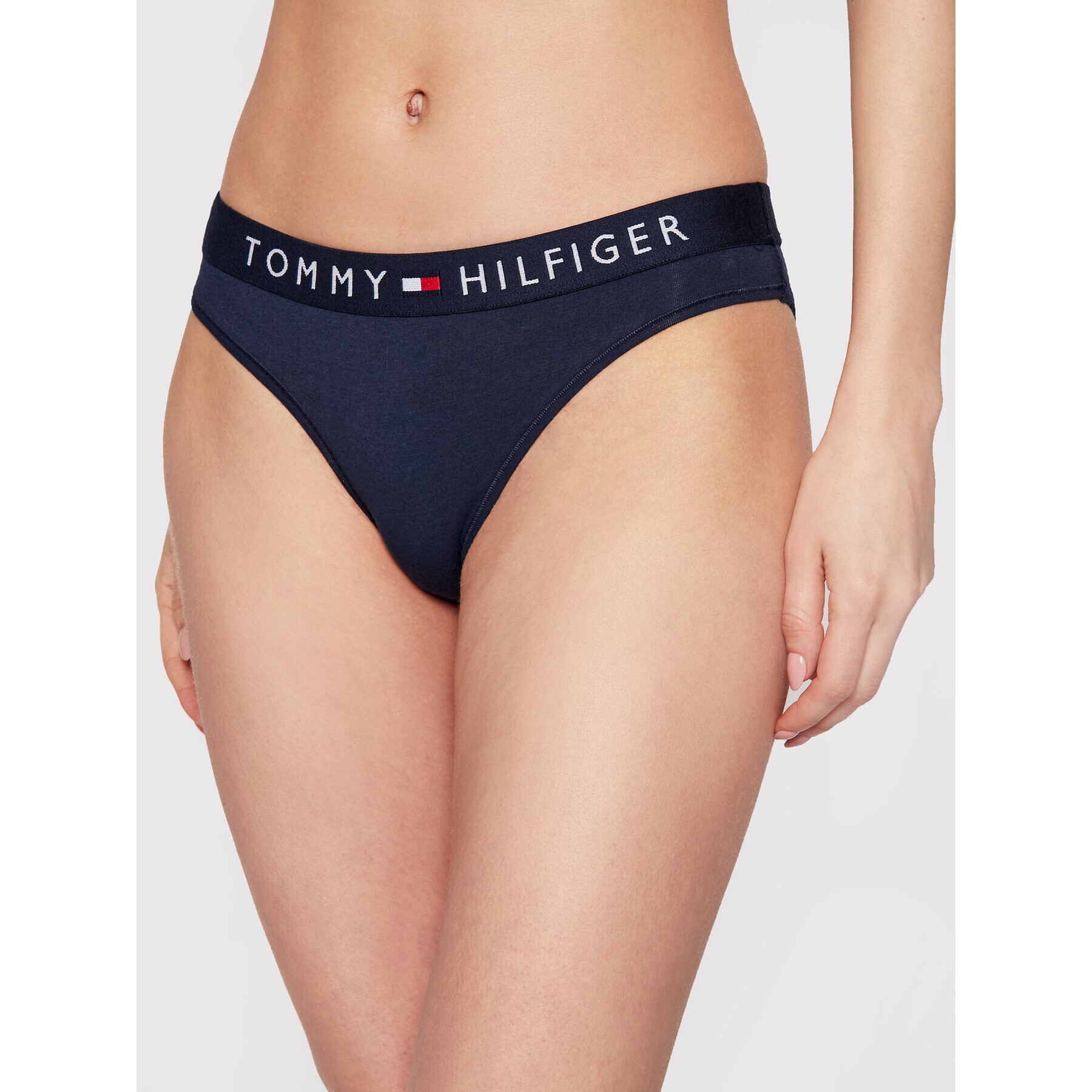 Tommy Hilfiger Klasične spodnje hlačke Bikini UW0UW01566 Mornarsko modra - Pepit.si