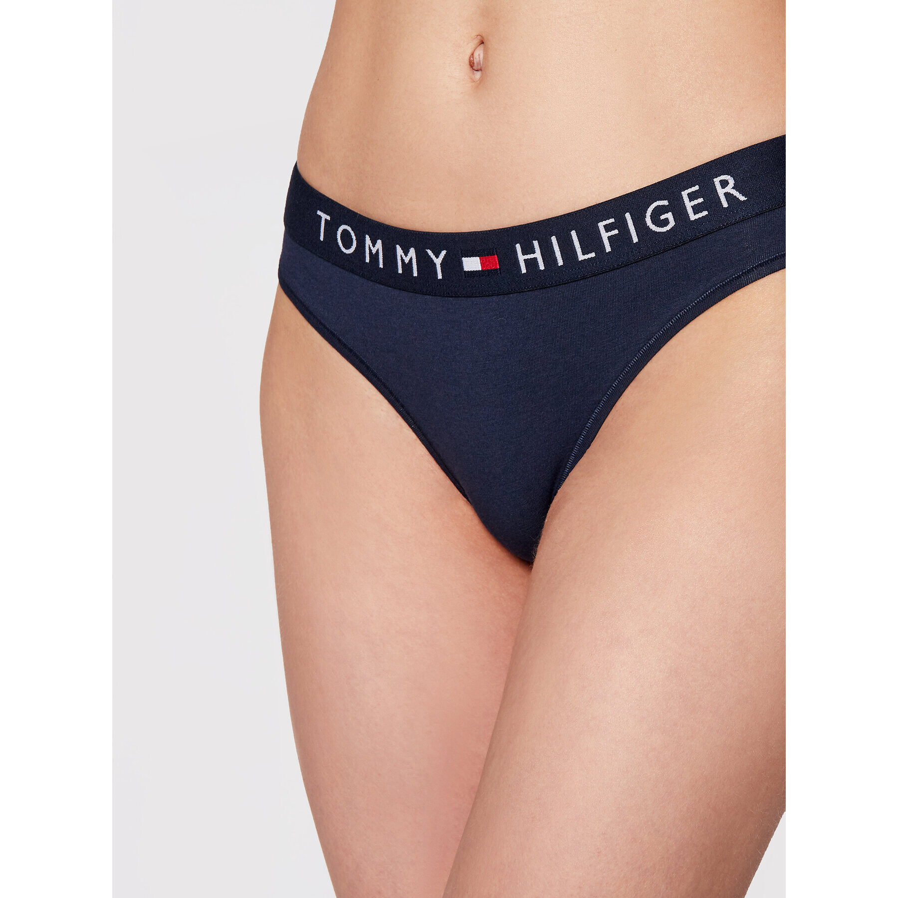 Tommy Hilfiger Klasične spodnje hlačke Bikini UW0UW01566 Mornarsko modra - Pepit.si