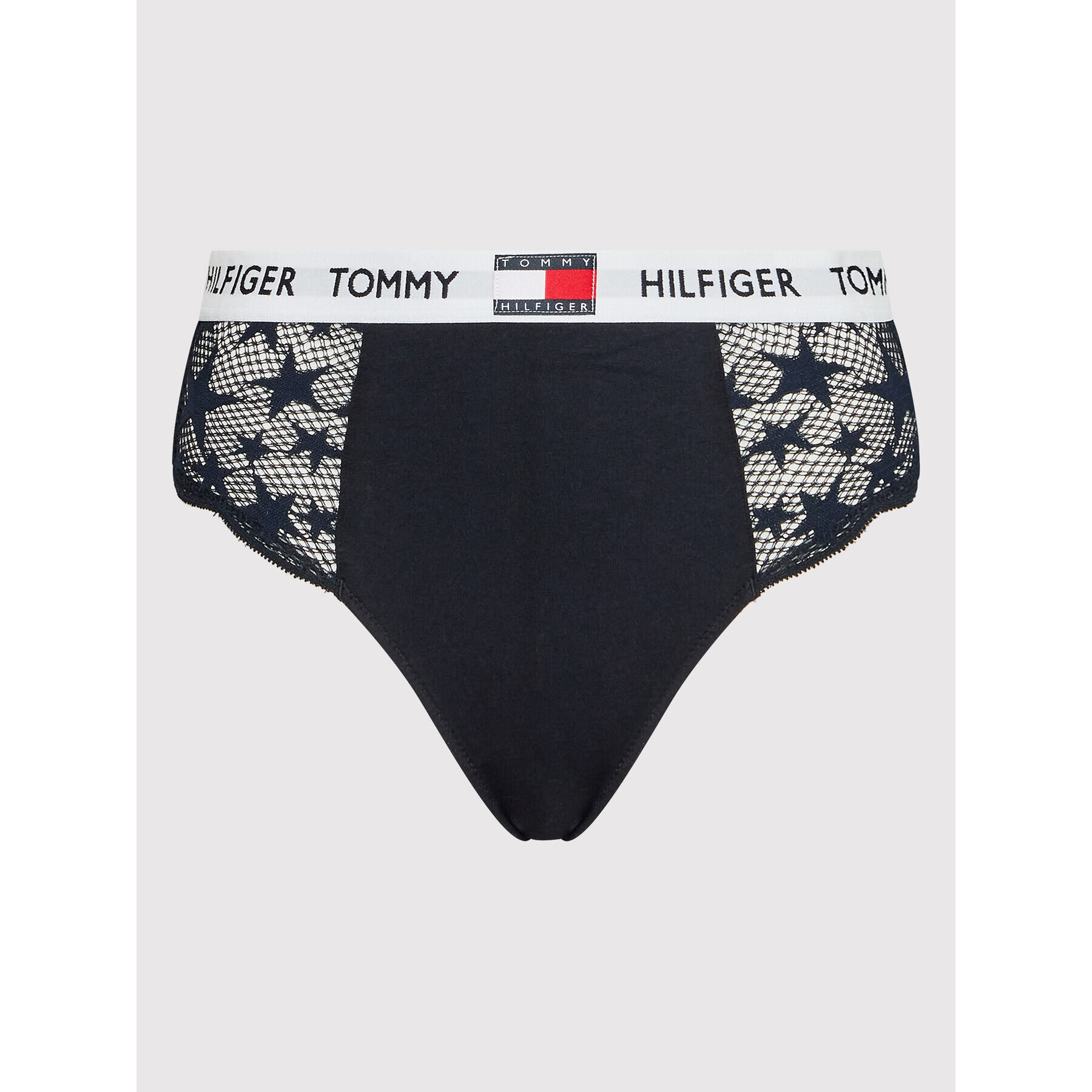 Tommy Hilfiger Klasične spodnje hlačke z visokim pasom UW0UW03532 Mornarsko modra - Pepit.si