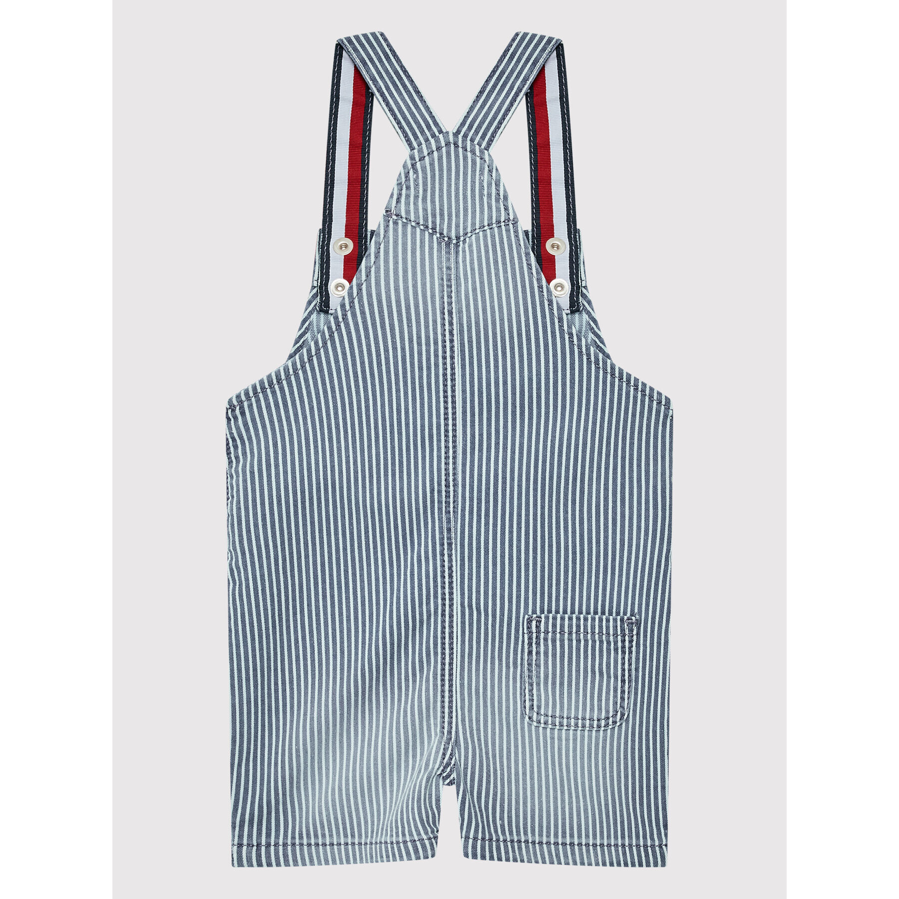 Tommy Hilfiger Komplet majica in hlače na naramnice Dungaree KN0KN01421 Mornarsko modra Regular Fit - Pepit.si