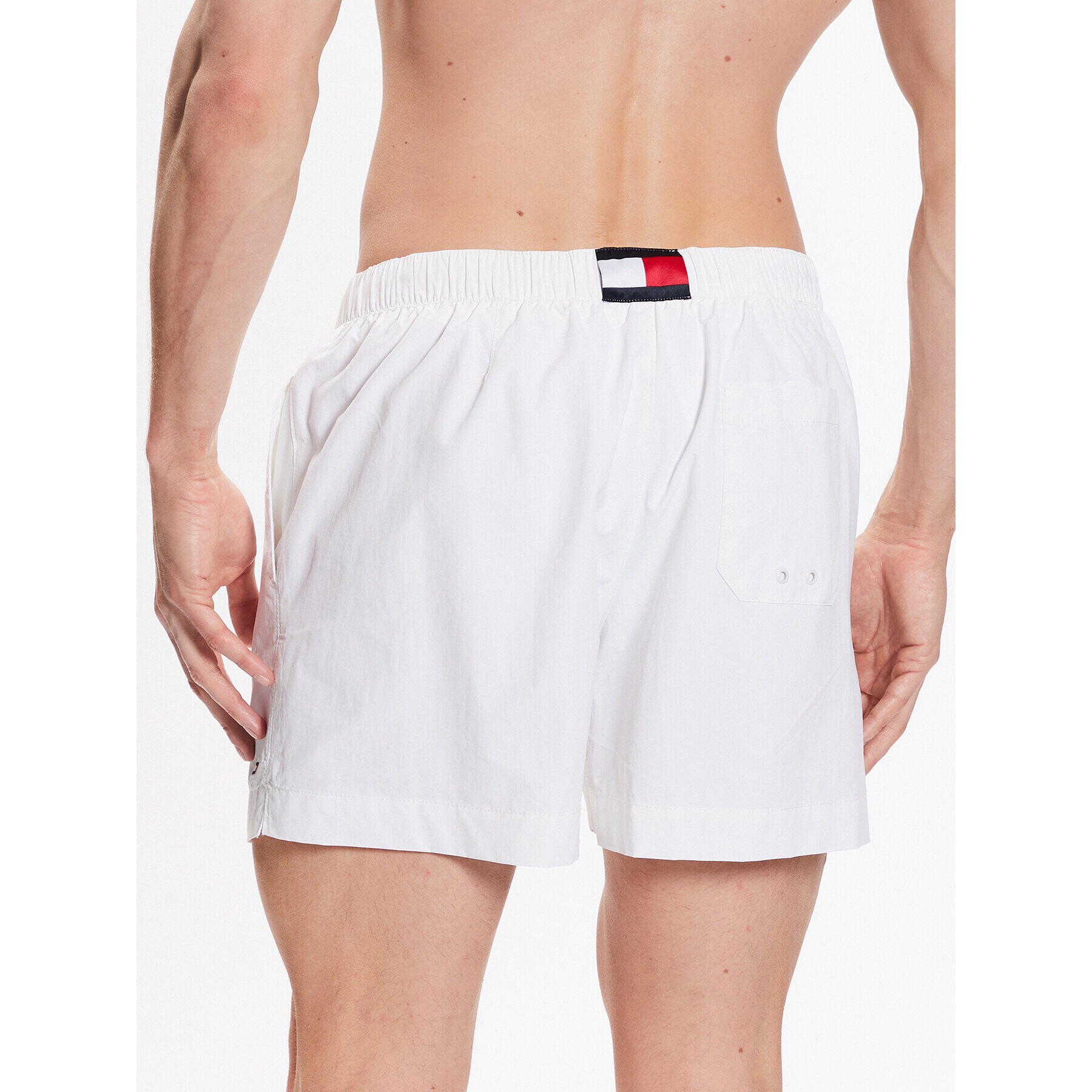 Tommy Hilfiger Kopalne hlače Essential UM0UM02793 Bela Regular Fit - Pepit.si