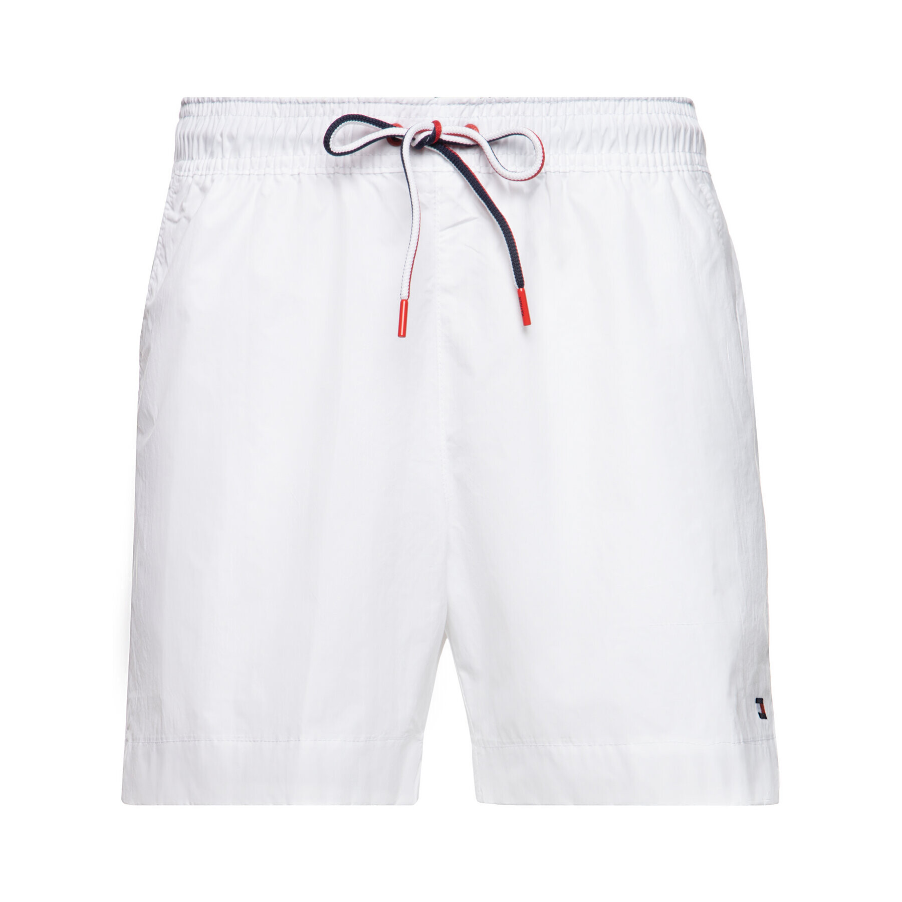 Tommy Hilfiger Kopalne hlače Medium Drawstring UM0UM01710 Bela Regular Fit - Pepit.si