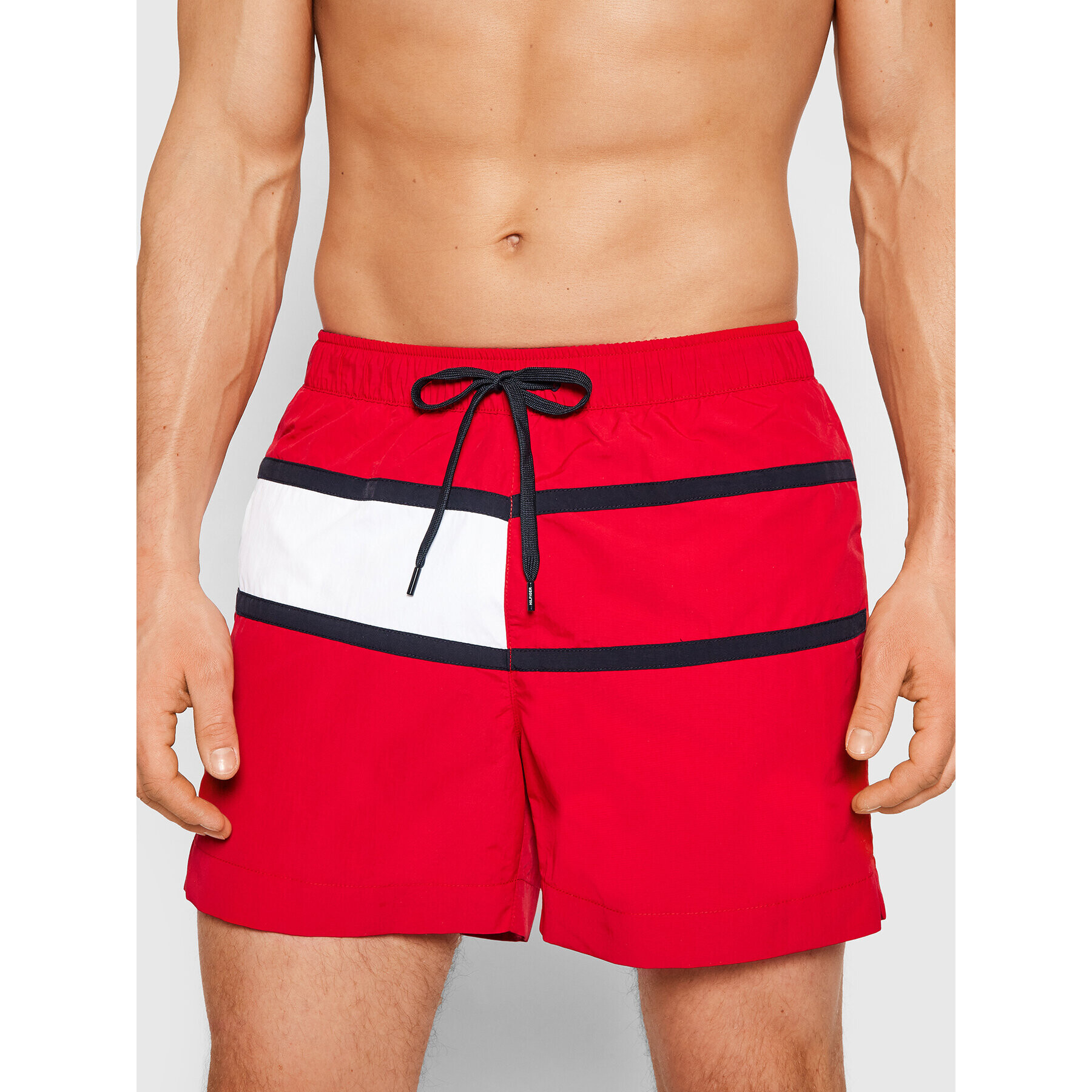 Tommy Hilfiger Kopalne hlače Medium UM0UM02055 Rdeča Regular Fit - Pepit.si