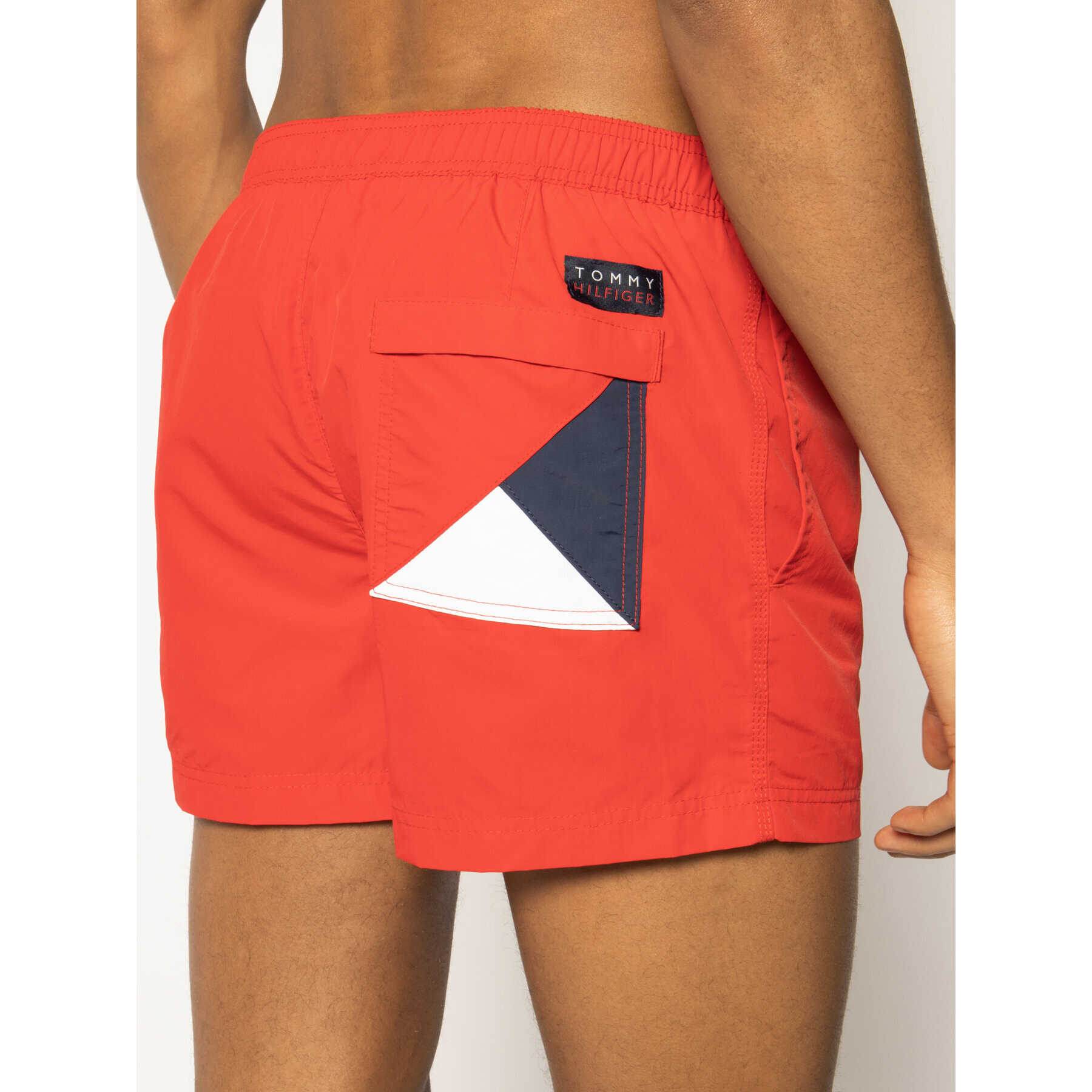 Tommy Hilfiger Kopalne hlače Short Drawstring UM0UM01698 Rdeča Regular Fit - Pepit.si