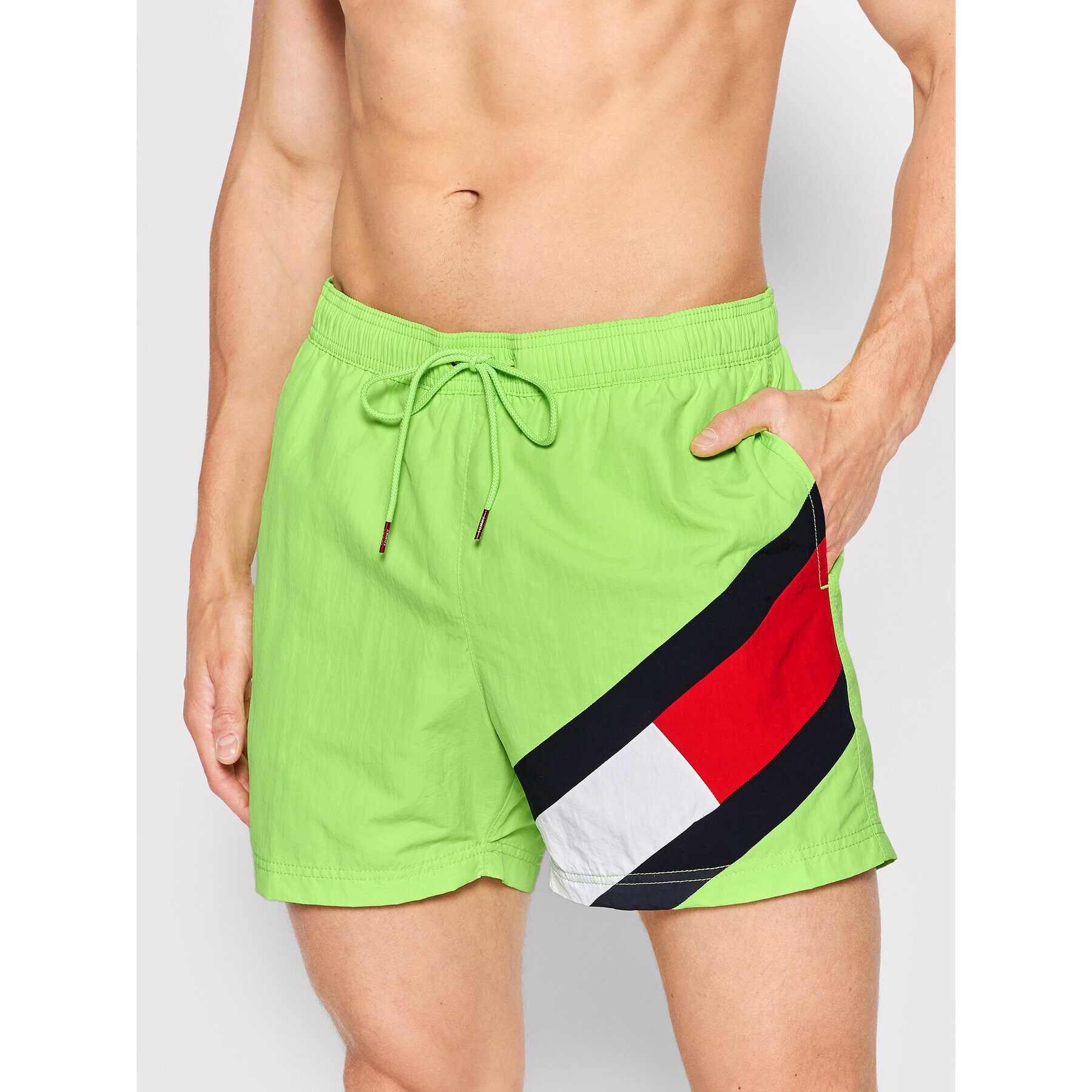 Tommy Hilfiger Kopalne hlače UM0UM02048 Zelena Slim Fit - Pepit.si