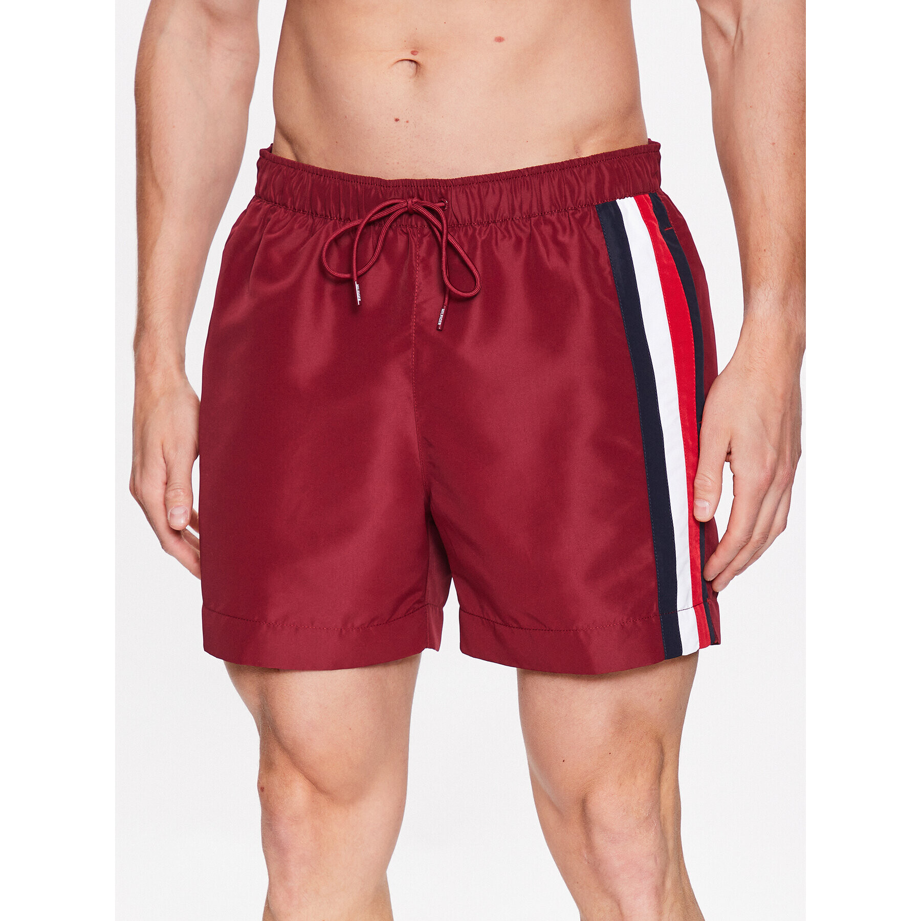 Tommy Hilfiger Kopalne hlače UM0UM02857 Bordo rdeča Regular Fit - Pepit.si