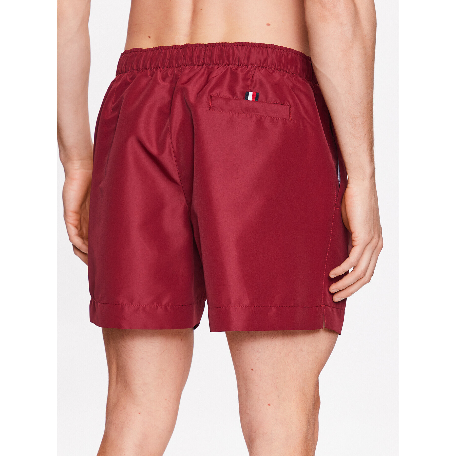 Tommy Hilfiger Kopalne hlače UM0UM02857 Bordo rdeča Regular Fit - Pepit.si