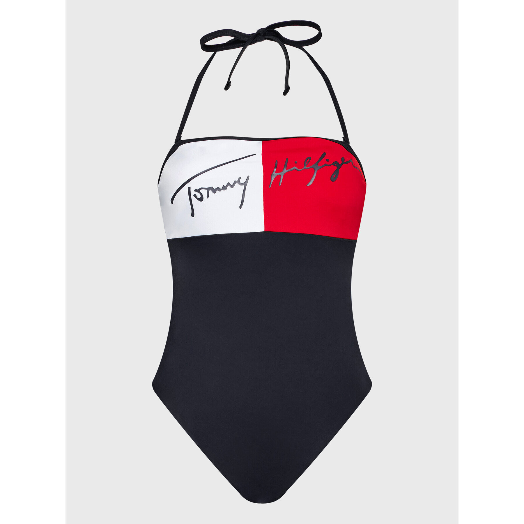 Tommy Hilfiger Kopalni kostum Cheeky Bandeau UW0UW03466 Mornarsko modra - Pepit.si