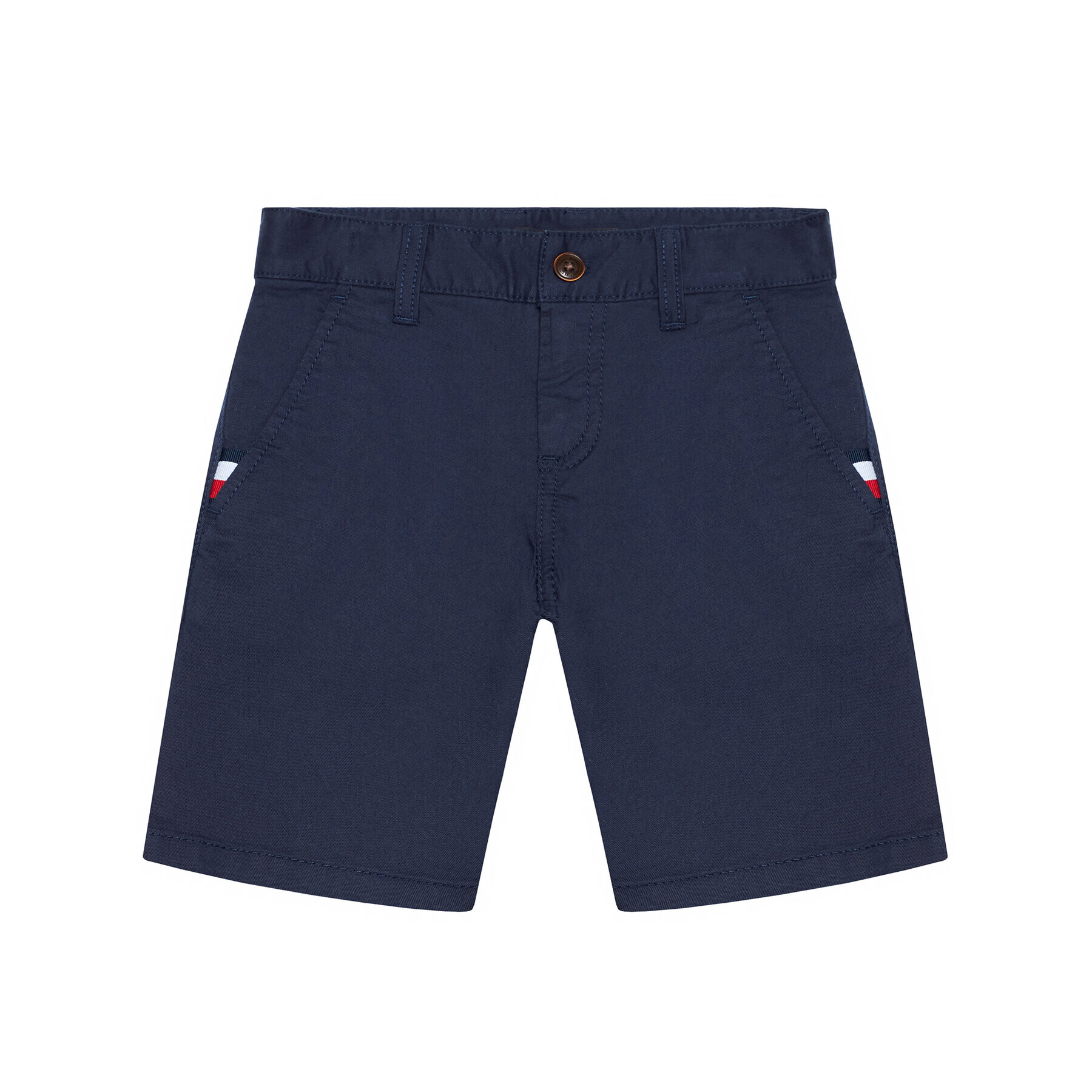 Tommy Hilfiger Kratke hlače iz tkanine Essential Chino KB0KB06322 D Mornarsko modra Slim Fit - Pepit.si