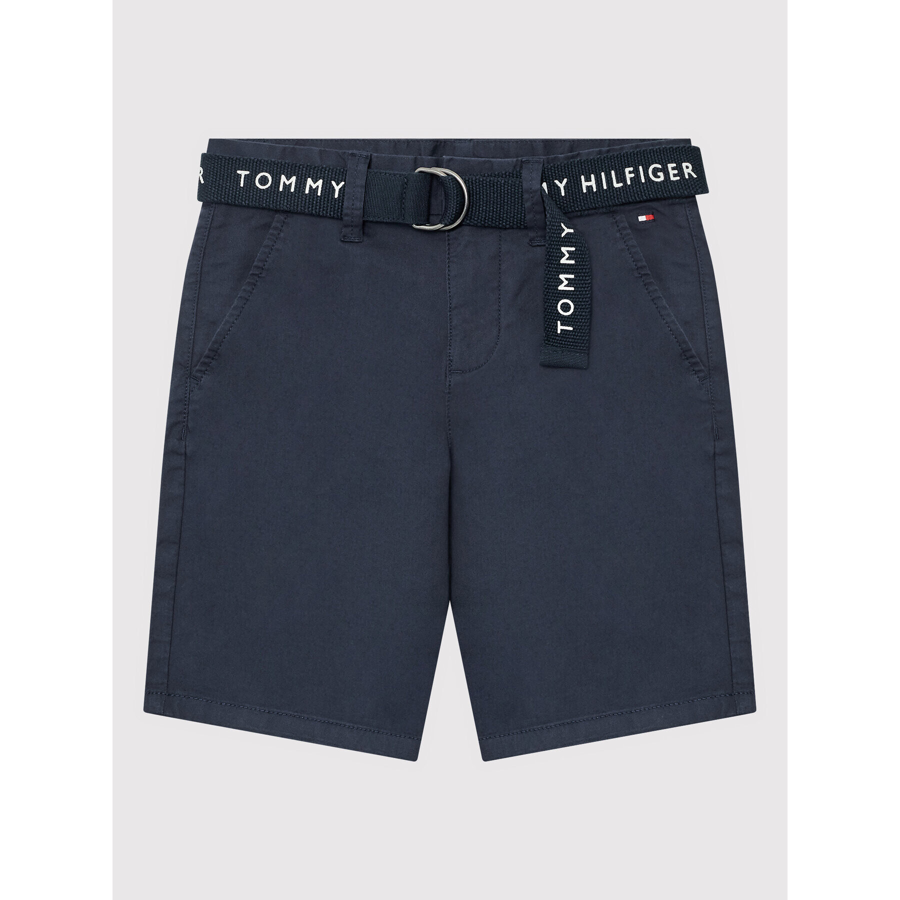 Tommy Hilfiger Kratke hlače iz tkanine Essential KB0KB07399 Mornarsko modra Slim Fit - Pepit.si