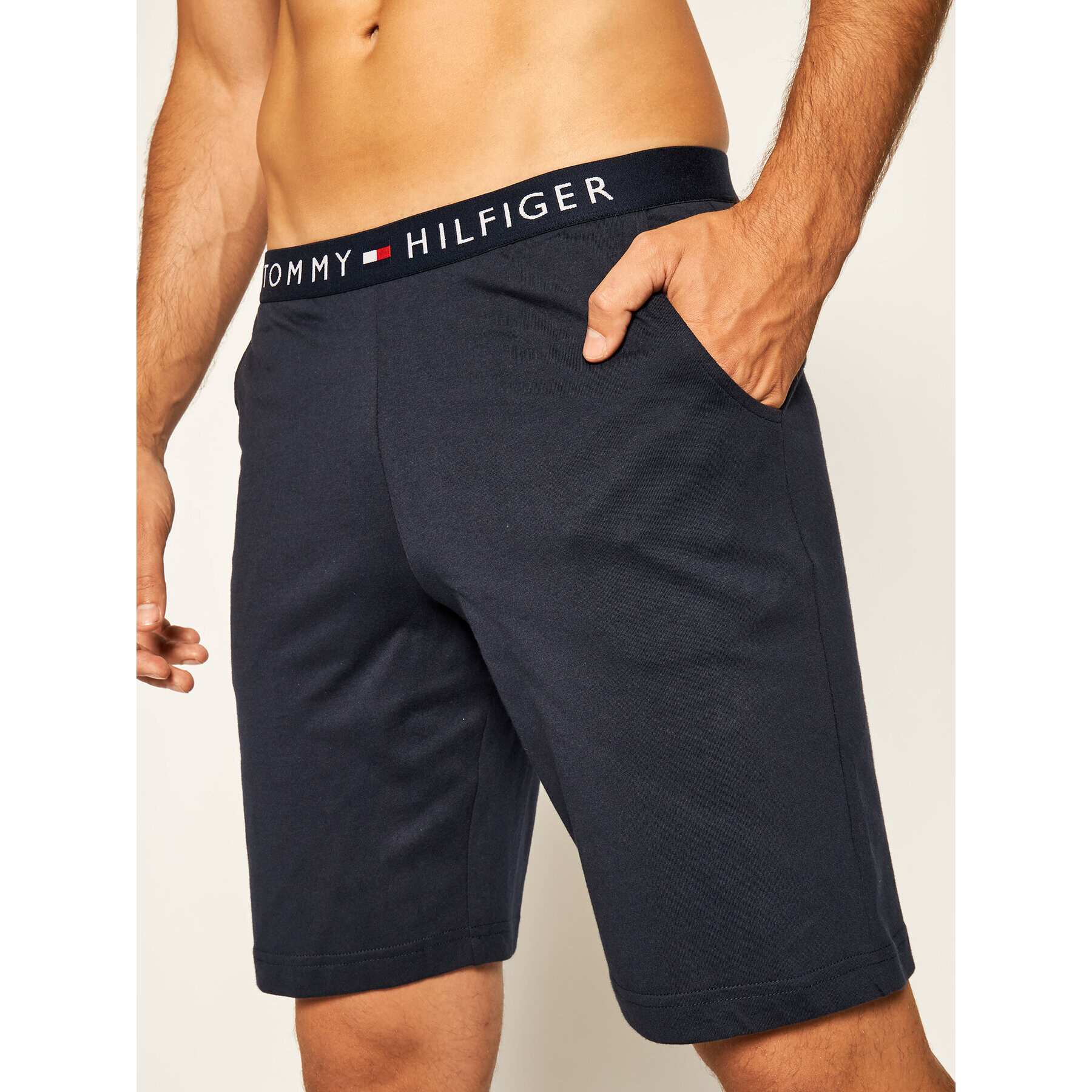 Tommy Hilfiger Kratke hlače pižama Jersey Short UM0UM01203 Mornarsko modra - Pepit.si