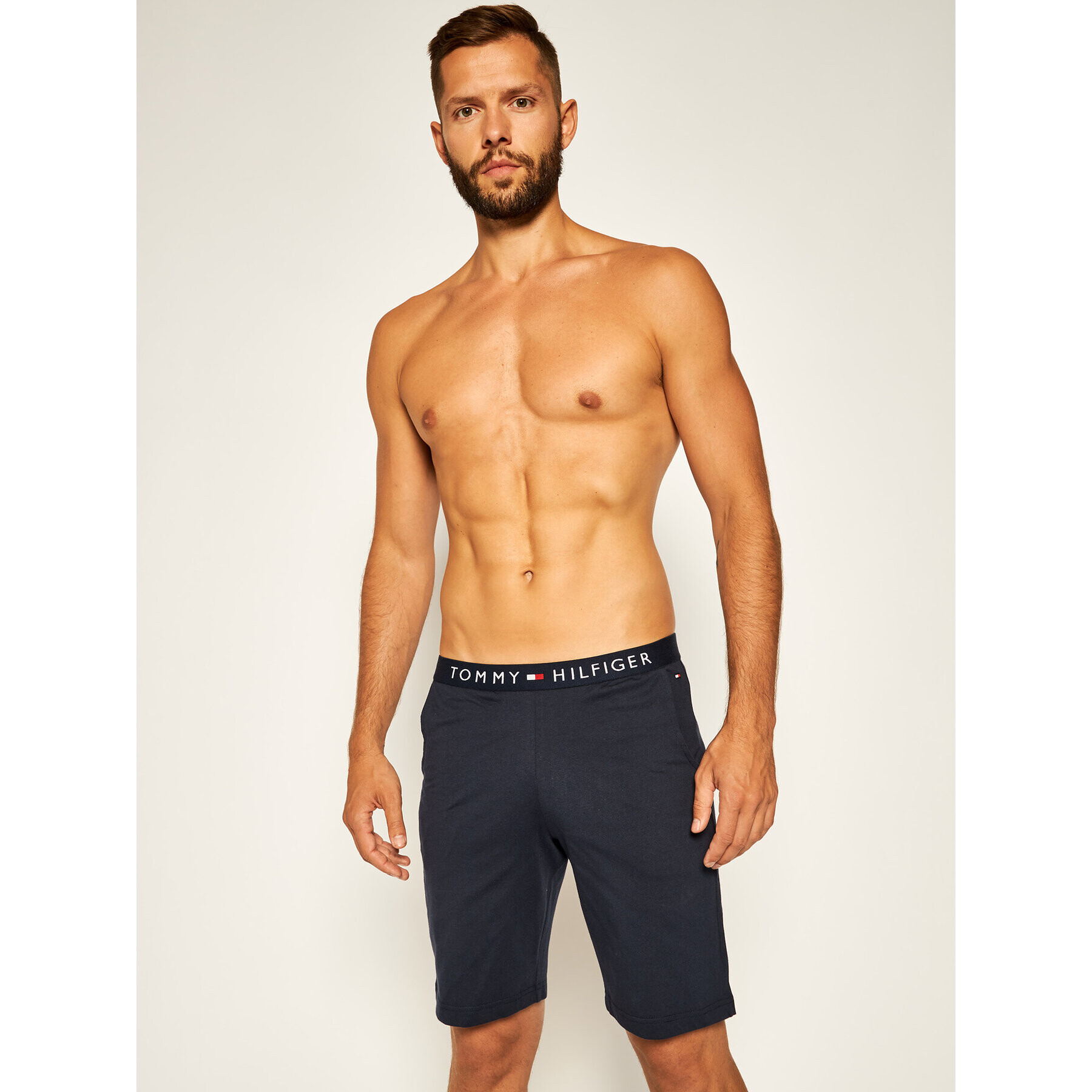 Tommy Hilfiger Kratke hlače pižama Jersey Short UM0UM01203 Mornarsko modra - Pepit.si