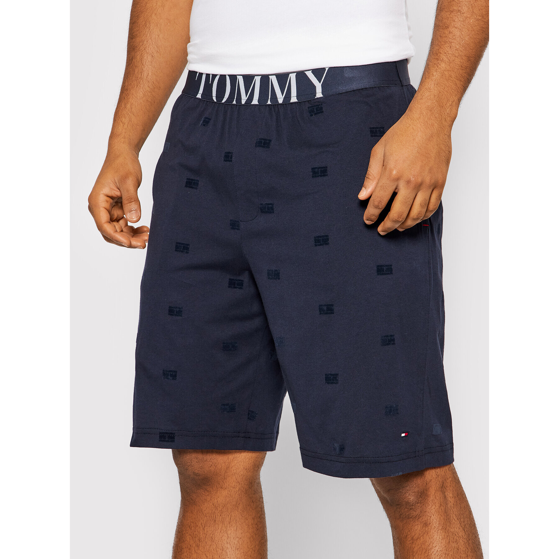 Tommy Hilfiger Kratke hlače pižama UM0UM02394 Mornarsko modra Regular Fit - Pepit.si