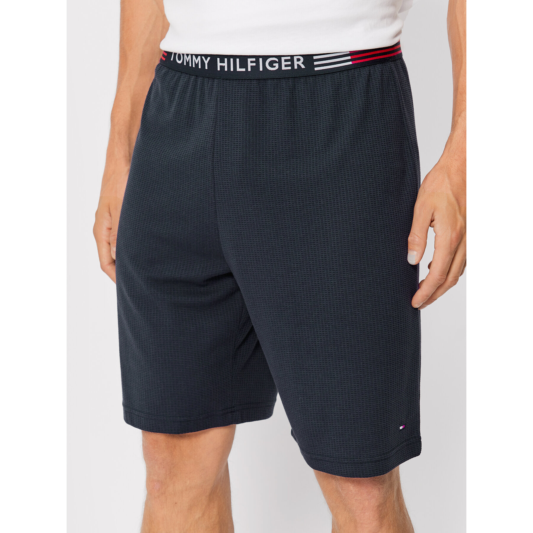 Tommy Hilfiger Kratke hlače pižama UM0UM02523 Mornarsko modra Regular Fit - Pepit.si