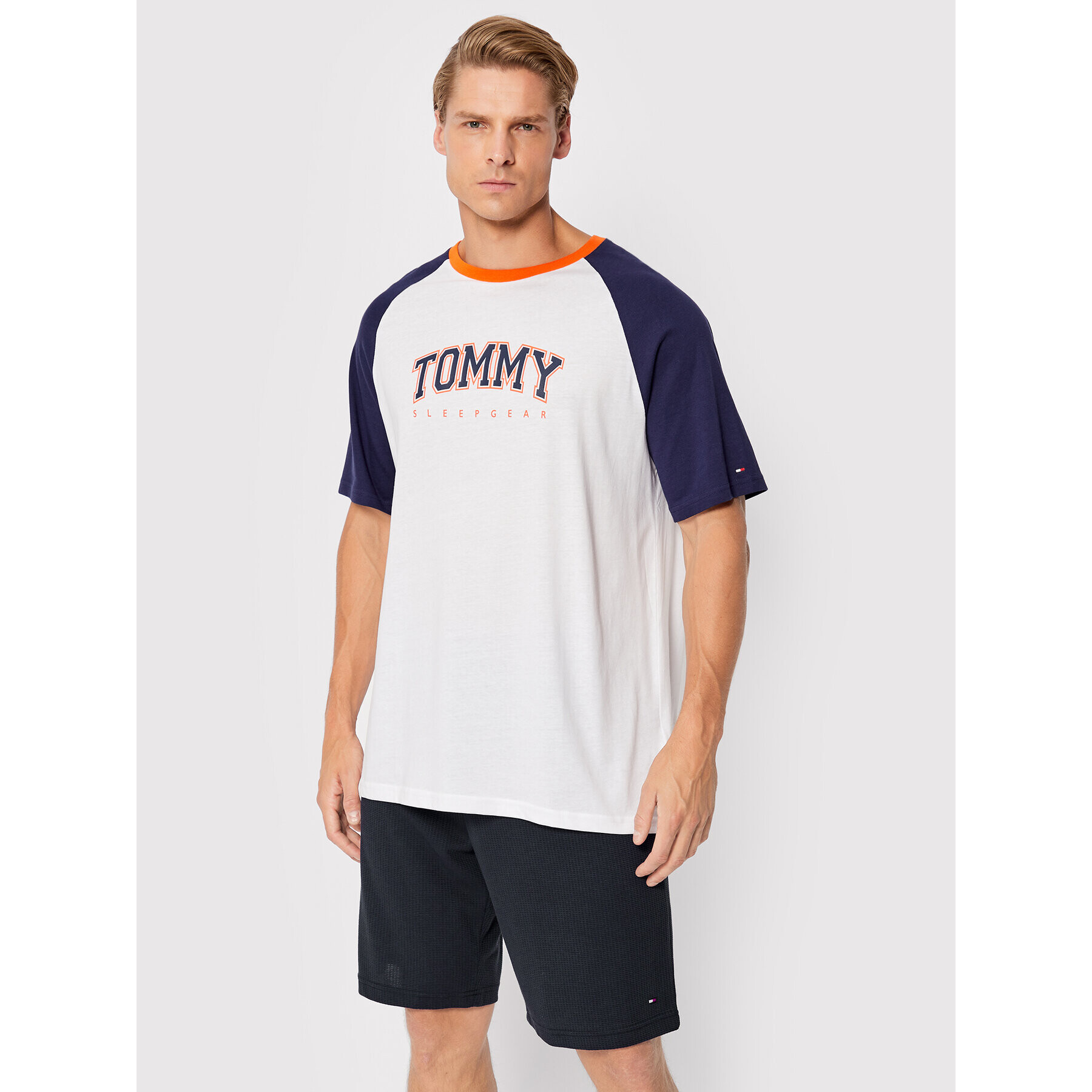 Tommy Hilfiger Kratke hlače pižama UM0UM02523 Mornarsko modra Regular Fit - Pepit.si