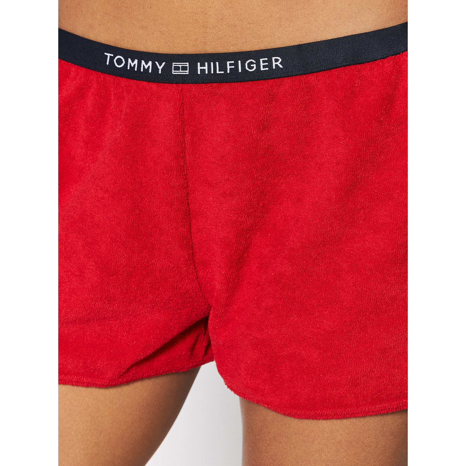 Tommy Hilfiger Kratke hlače za na plažo UW0UW03788 Rdeča Regular Fit - Pepit.si