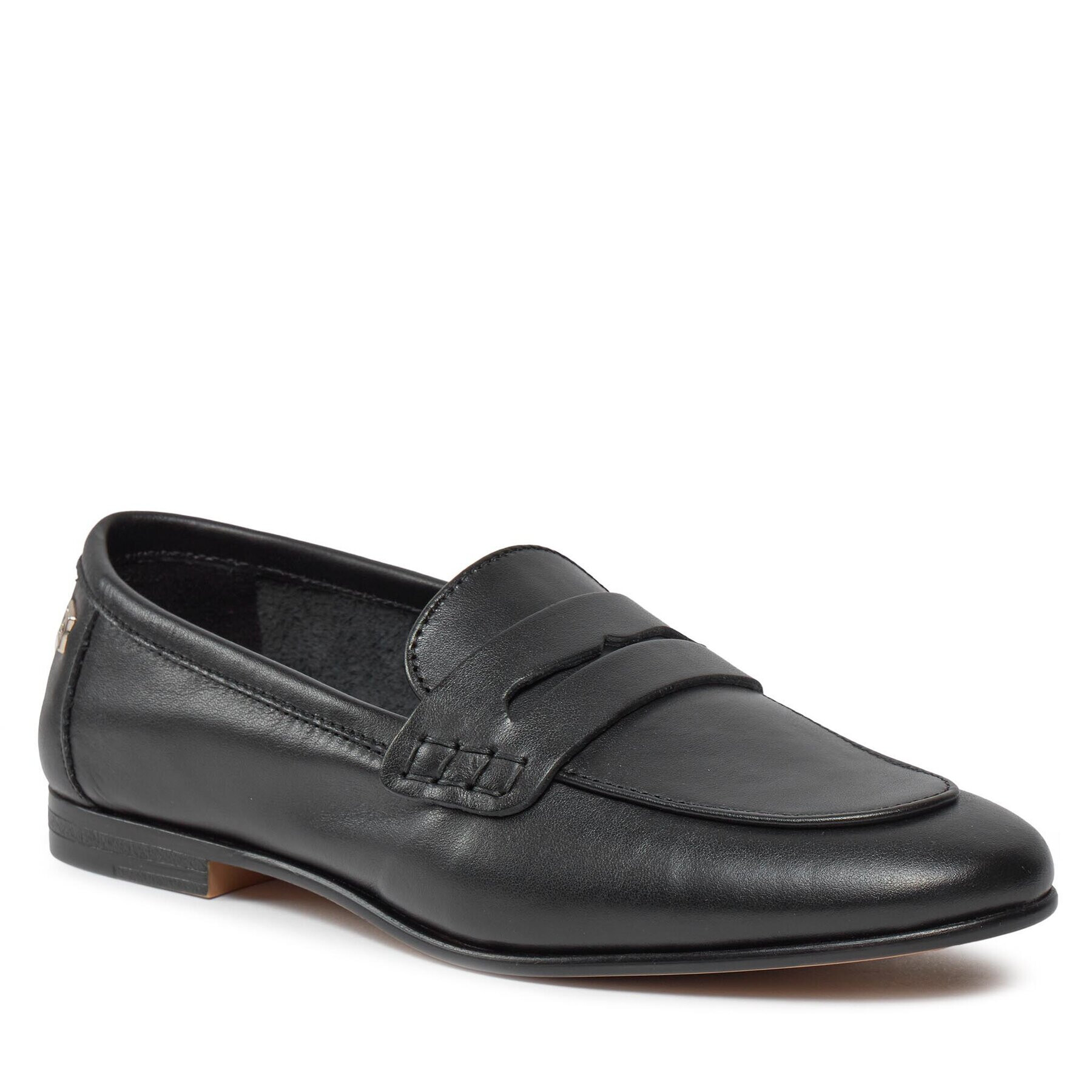 Tommy Hilfiger Loaferke Essential Leather Loafer FW0FW07769 Črna - Pepit.si