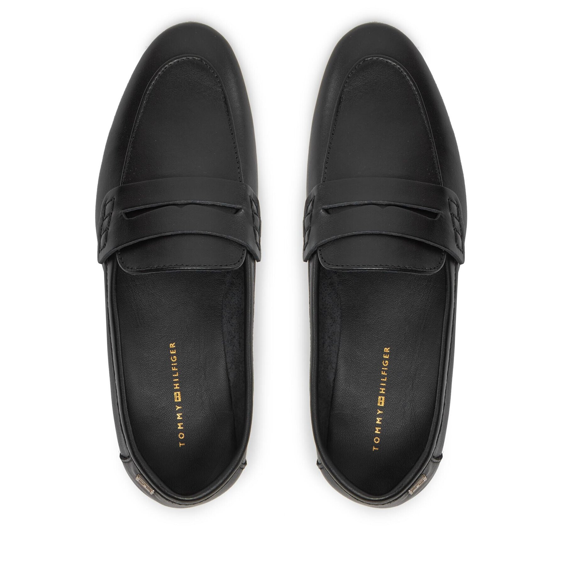 Tommy Hilfiger Loaferke Essential Leather Loafer FW0FW07769 Črna - Pepit.si