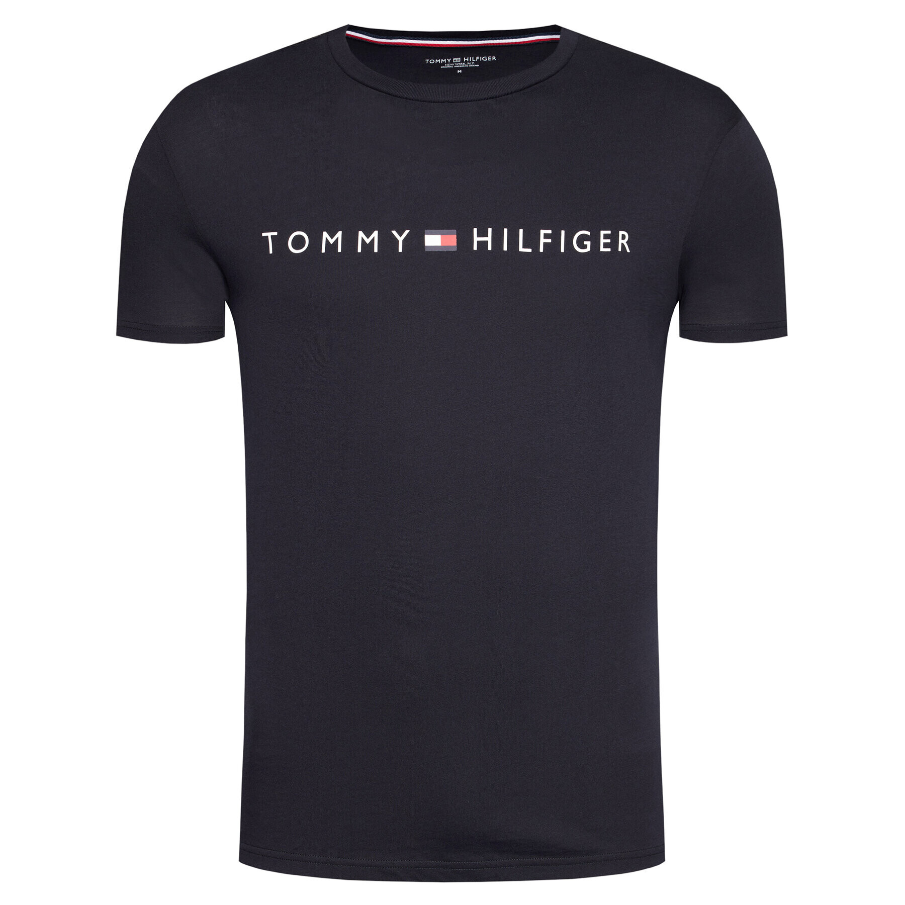 Tommy Hilfiger Majica Cn SS Logo UM0UM01434 Mornarsko modra Regular Fit - Pepit.si