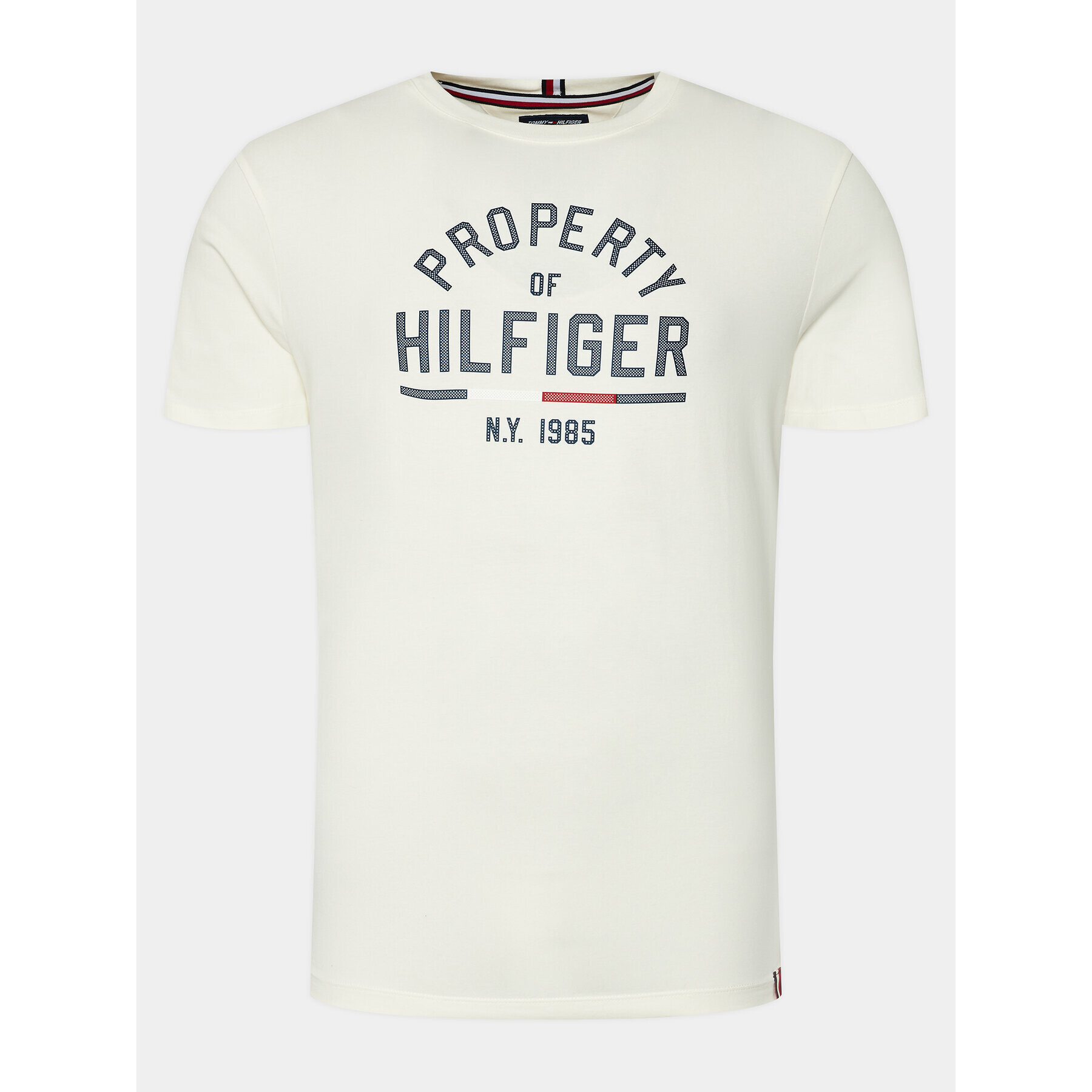 Tommy Hilfiger Majica Graphic MW0MW32641 Bela Regular Fit - Pepit.si