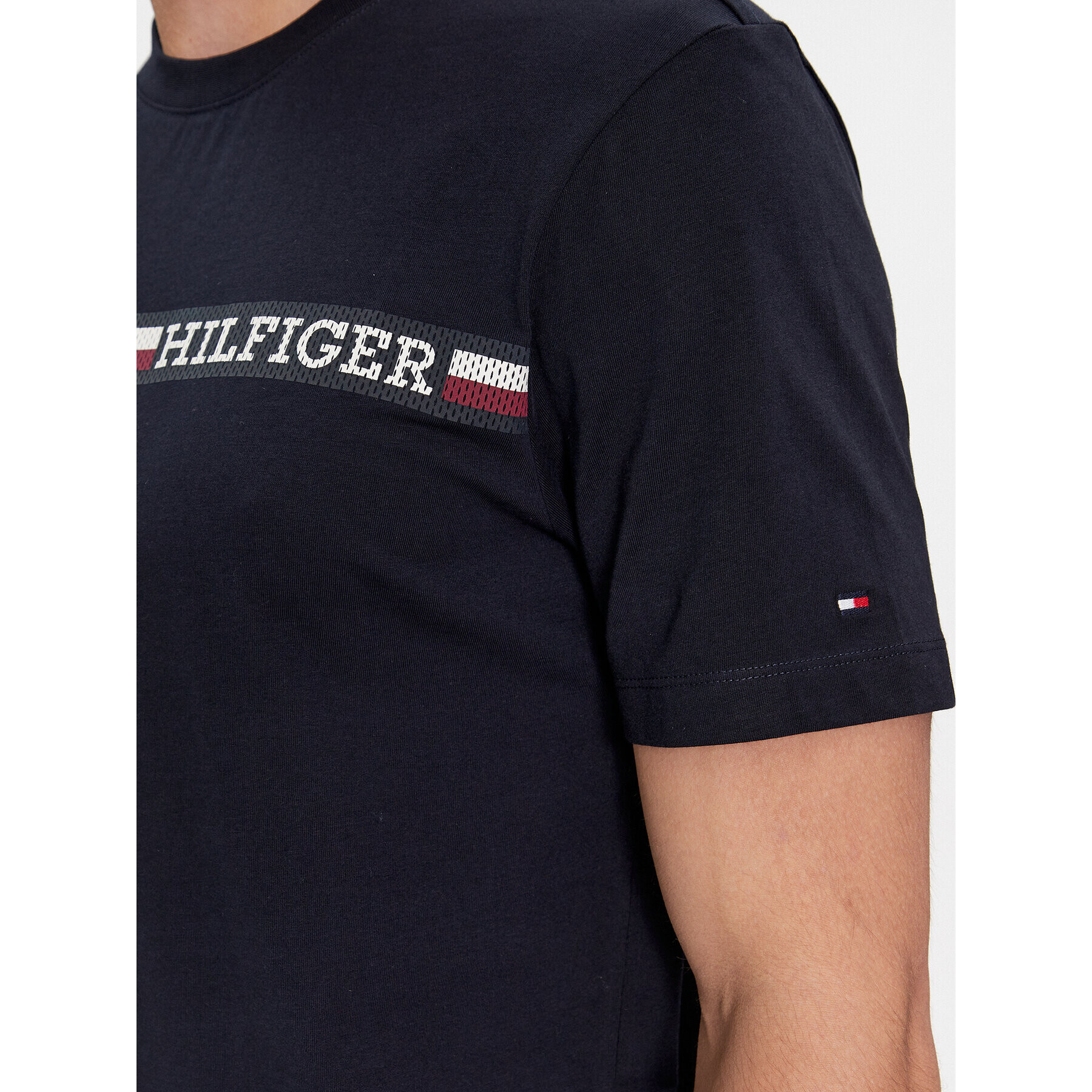 Tommy Hilfiger Majica Monotype MW0MW33688 Mornarsko modra Regular Fit - Pepit.si