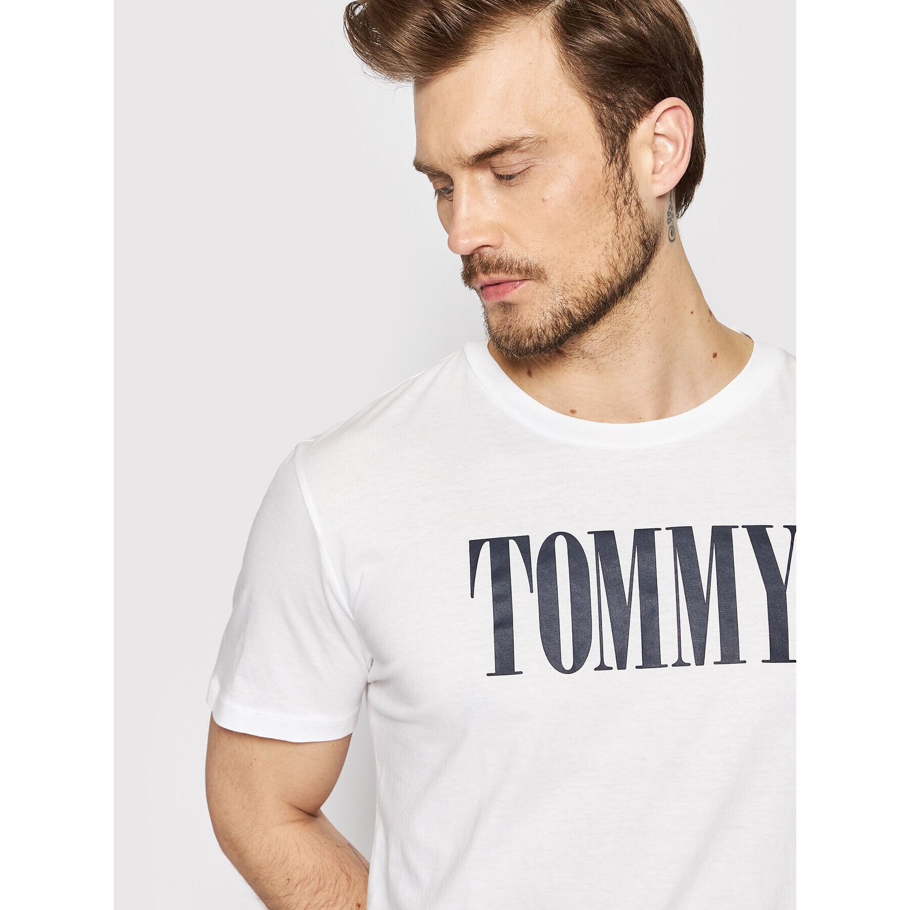 Tommy Hilfiger Majica UM0UM02534 Bela Regular Fit - Pepit.si