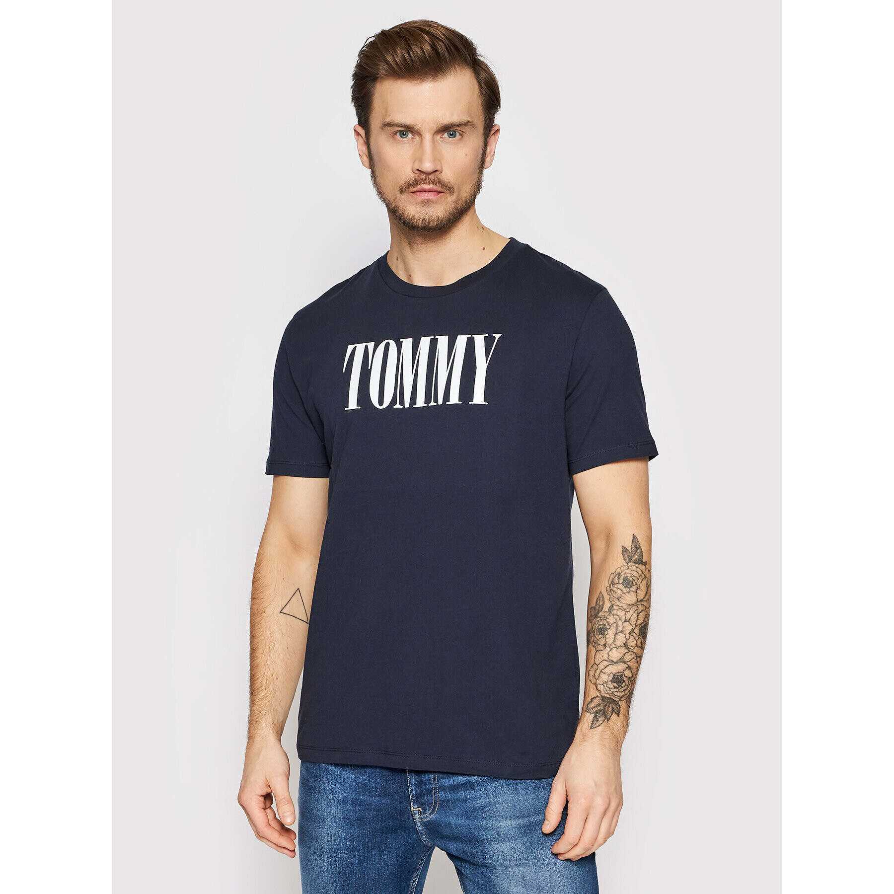 Tommy Hilfiger Majica UM0UM02534 Mornarsko modra Regular Fit - Pepit.si