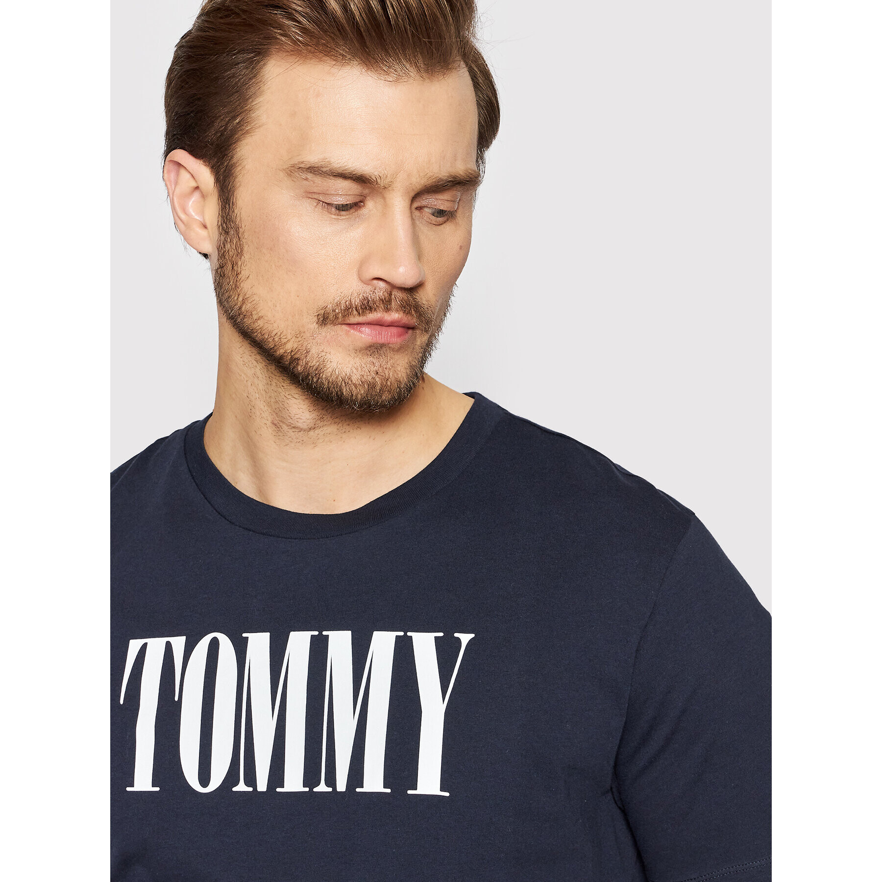 Tommy Hilfiger Majica UM0UM02534 Mornarsko modra Regular Fit - Pepit.si