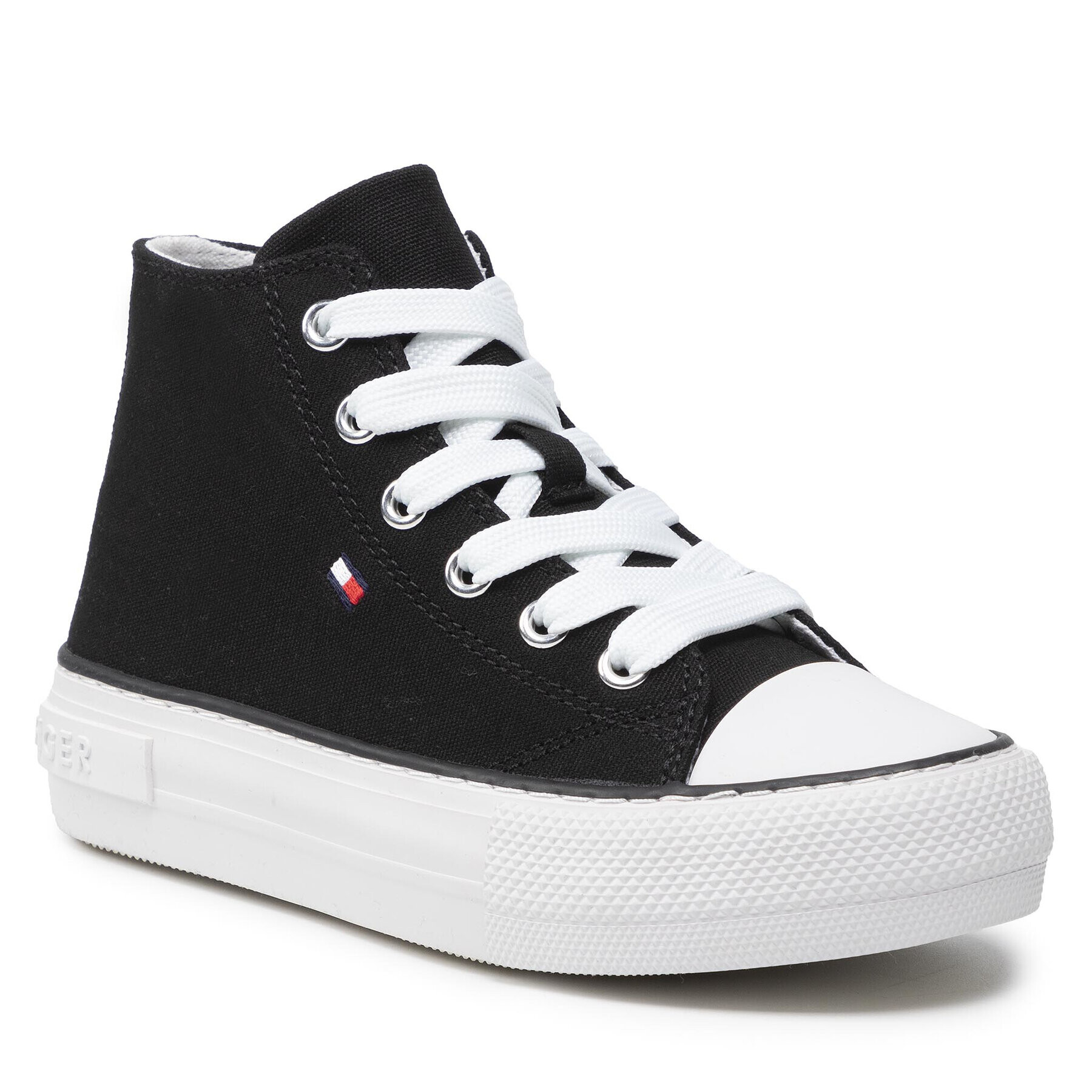 Tommy Hilfiger Modne superge High Top Lace-Up Sneaker T3A4-32119-0890 Črna - Pepit.si