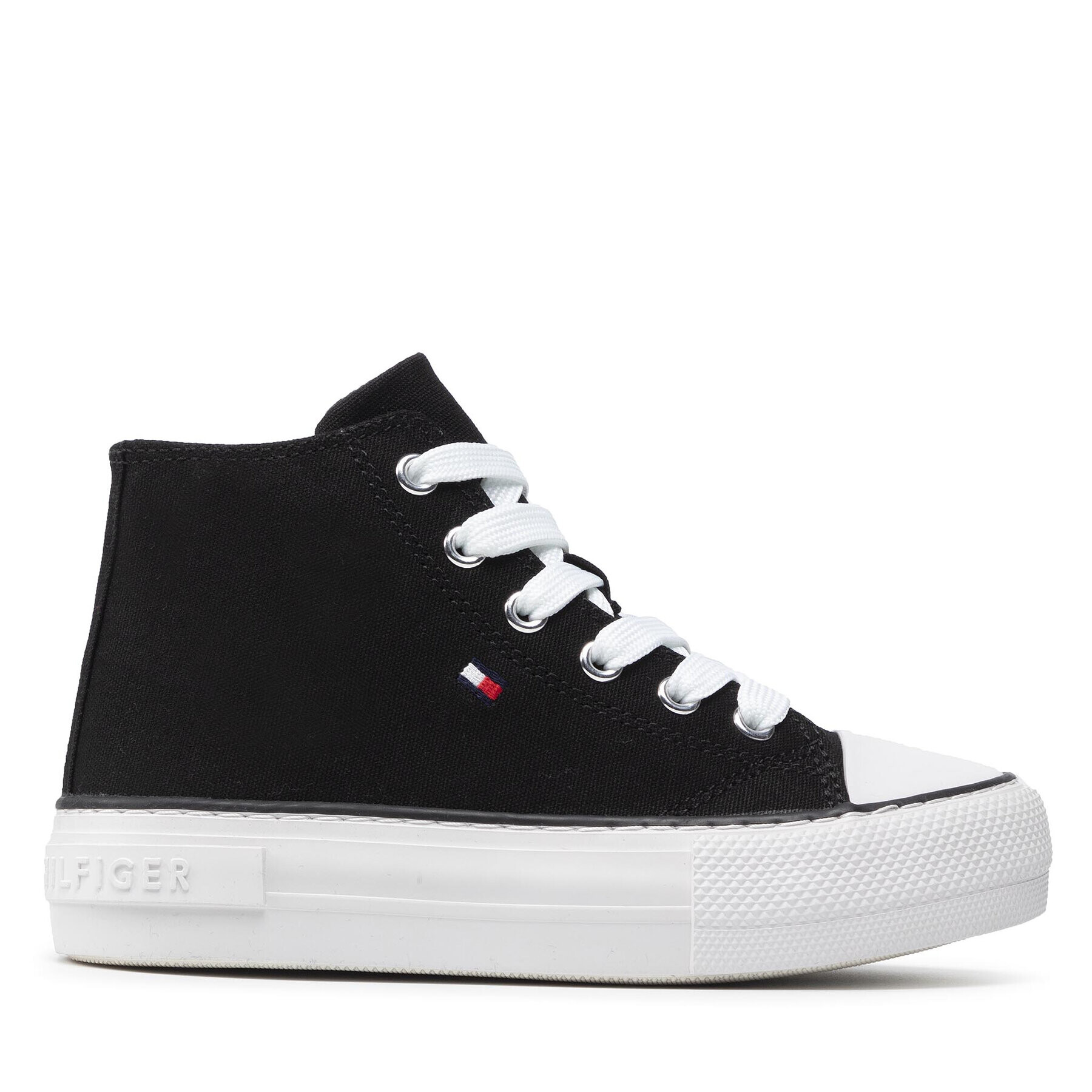 Tommy Hilfiger Modne superge High Top Lace-Up Sneaker T3A4-32119-0890 Črna - Pepit.si