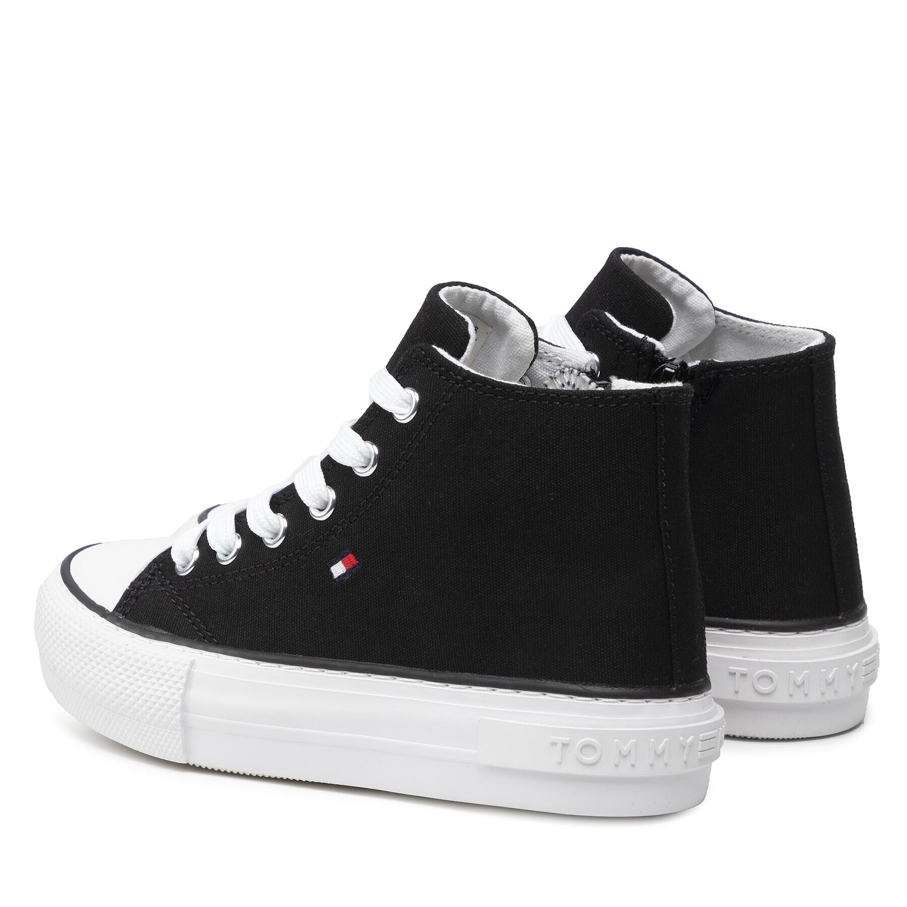 Tommy Hilfiger Modne superge High Top Lace-Up Sneaker T3A4-32119-0890 Črna - Pepit.si