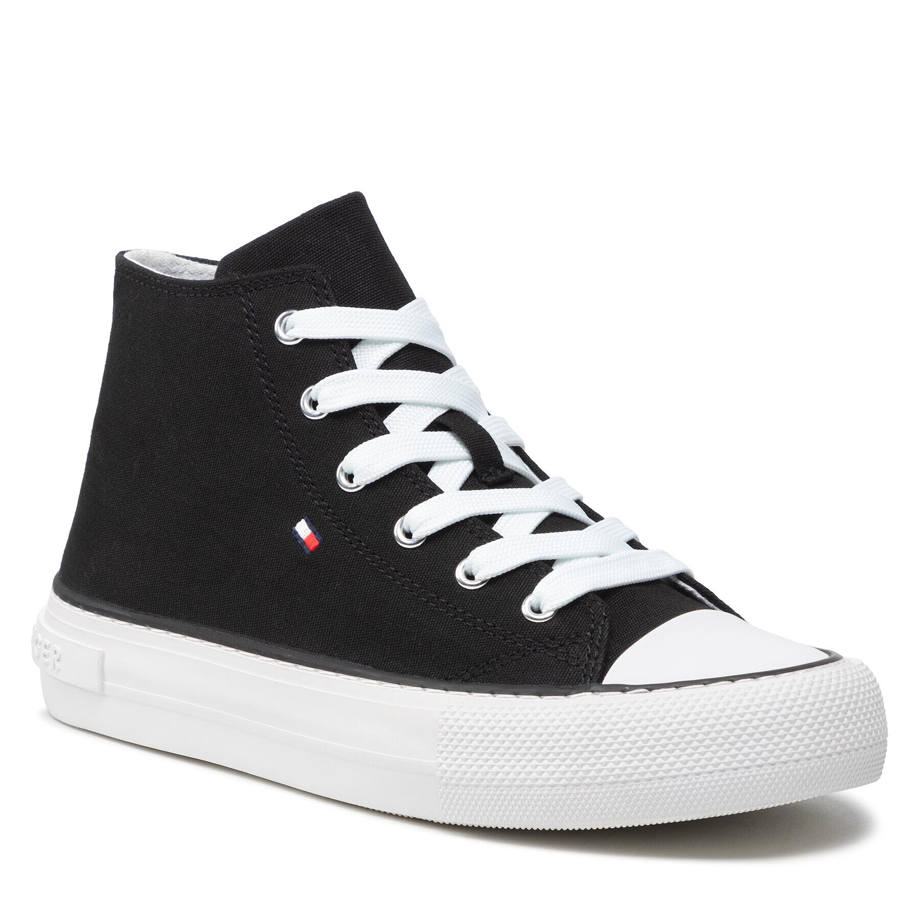 Tommy Hilfiger Modne superge High Top Lace-Up Sneaker T3A4-32119-0890 S Črna - Pepit.si