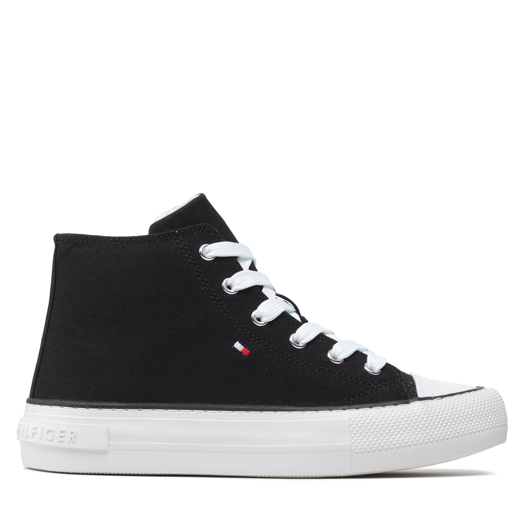 Tommy Hilfiger Modne superge High Top Lace-Up Sneaker T3A4-32119-0890 S Črna - Pepit.si