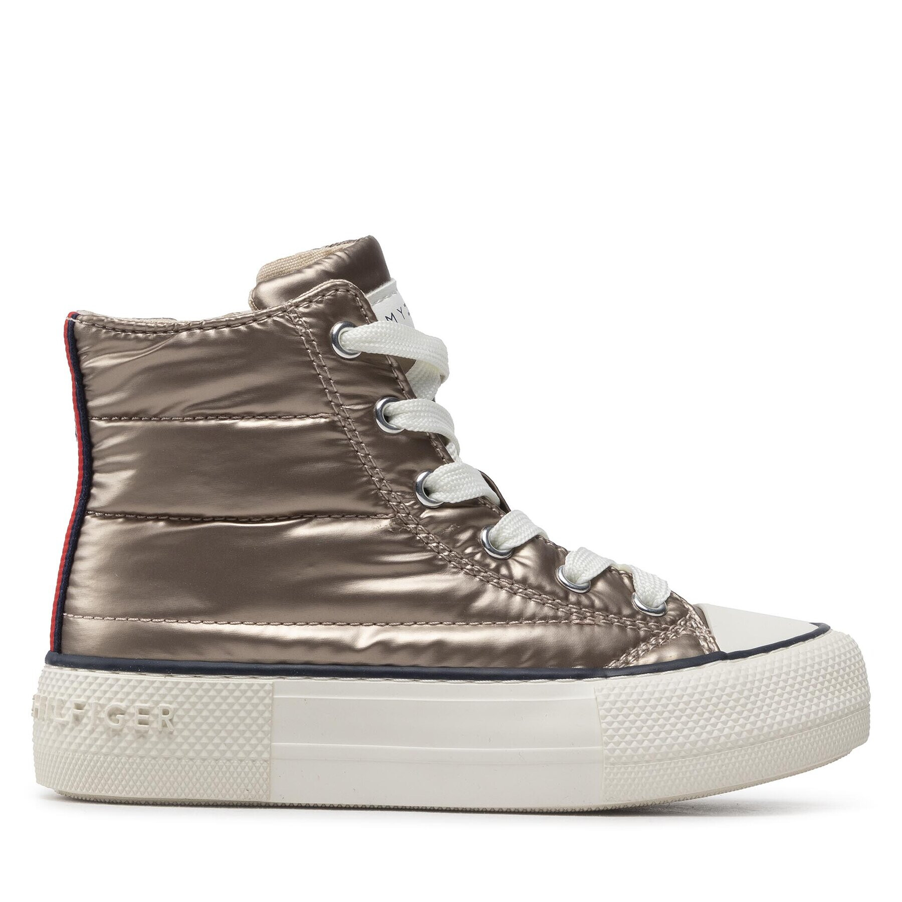 Tommy Hilfiger Modne superge High Top Lace-Up Sneaker T3A9-32290-1437 M Rjava - Pepit.si