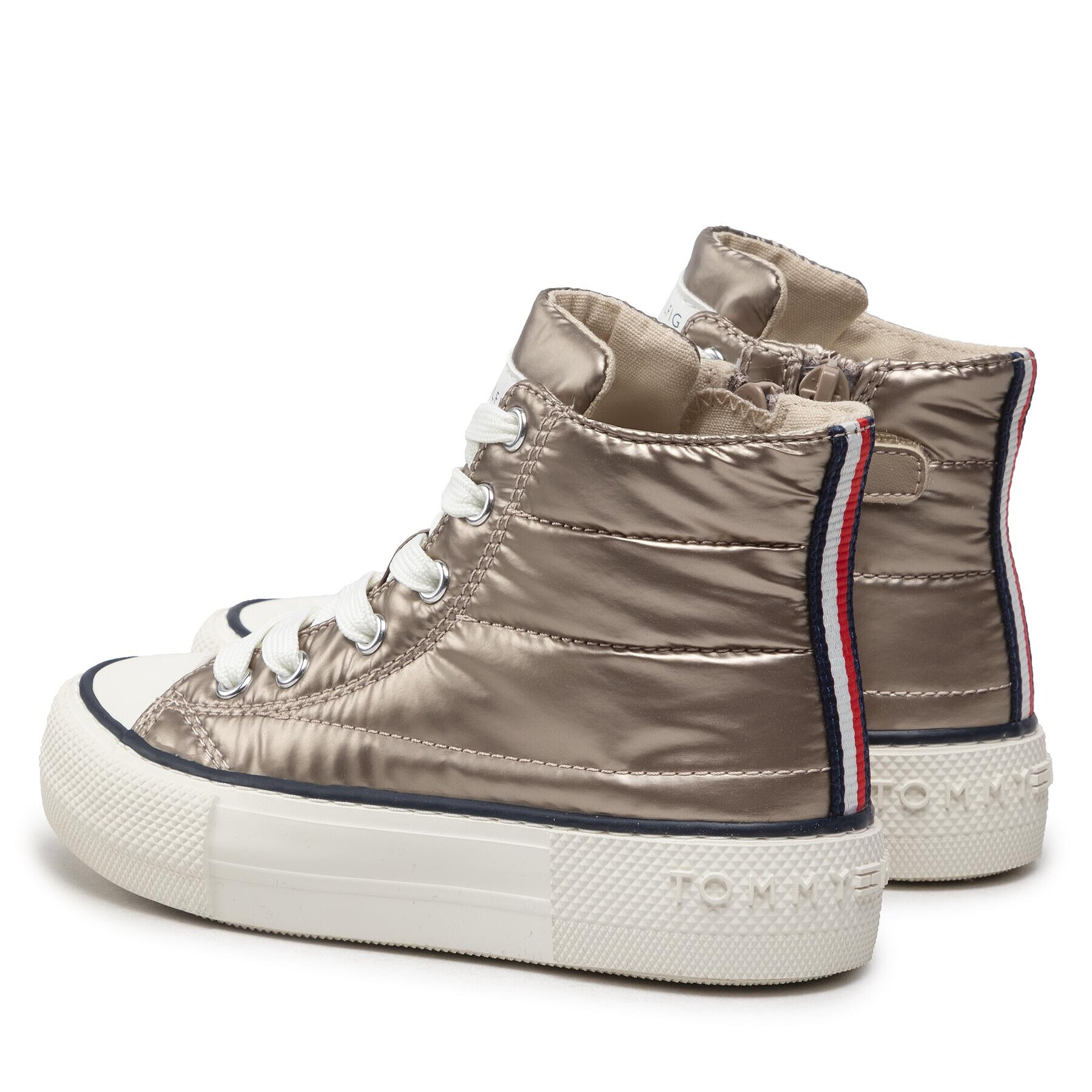 Tommy Hilfiger Modne superge High Top Lace-Up Sneaker T3A9-32290-1437 M Rjava - Pepit.si