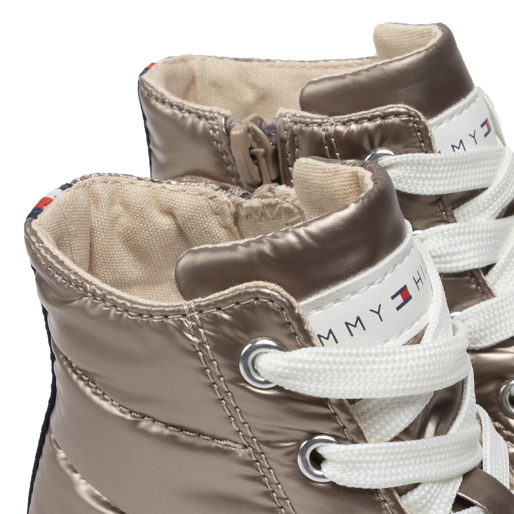 Tommy Hilfiger Modne superge High Top Lace-Up Sneaker T3A9-32290-1437 M Rjava - Pepit.si