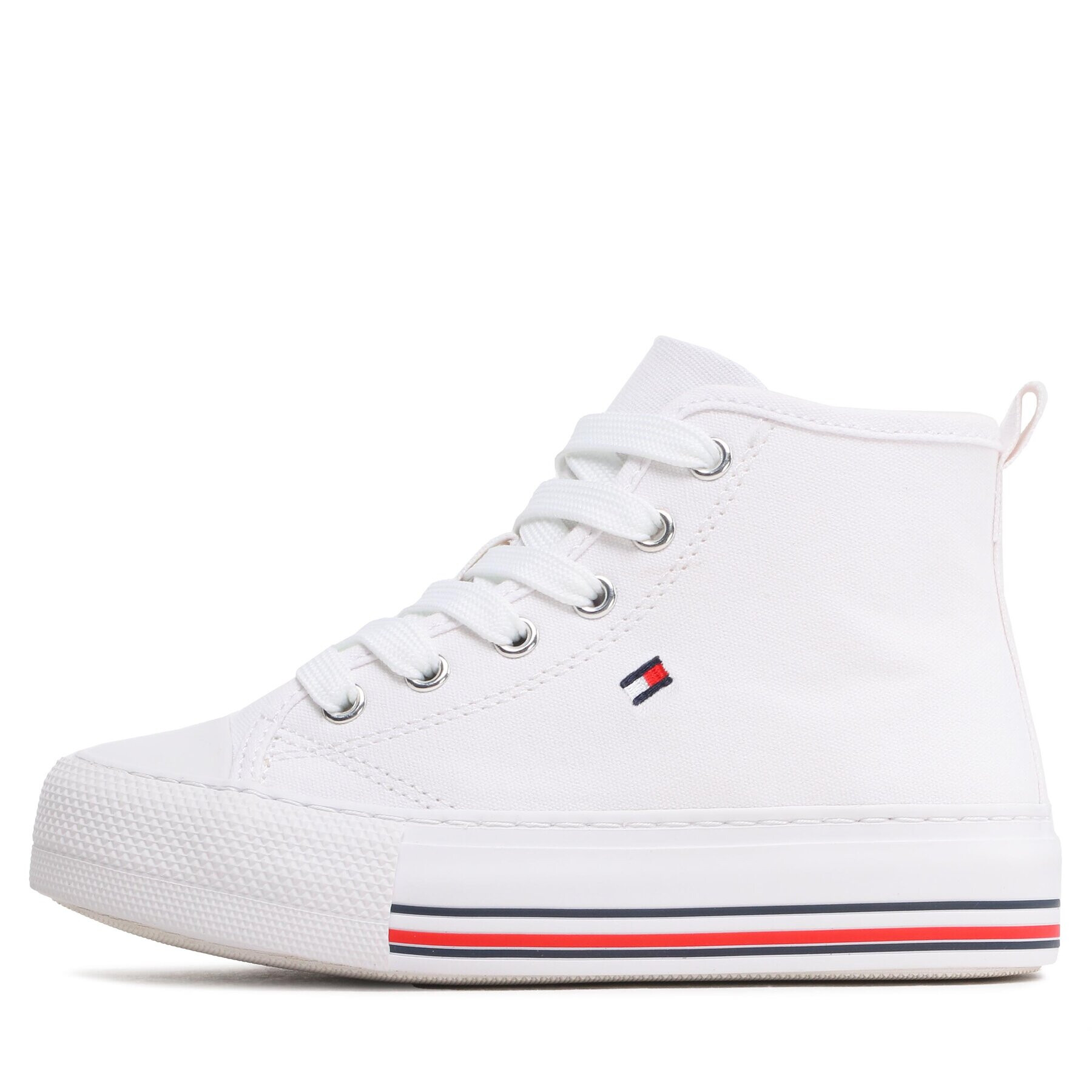 Tommy Hilfiger Modne superge High Top LAce-Up Sneaker T3A9-32679-0890 M Bela - Pepit.si