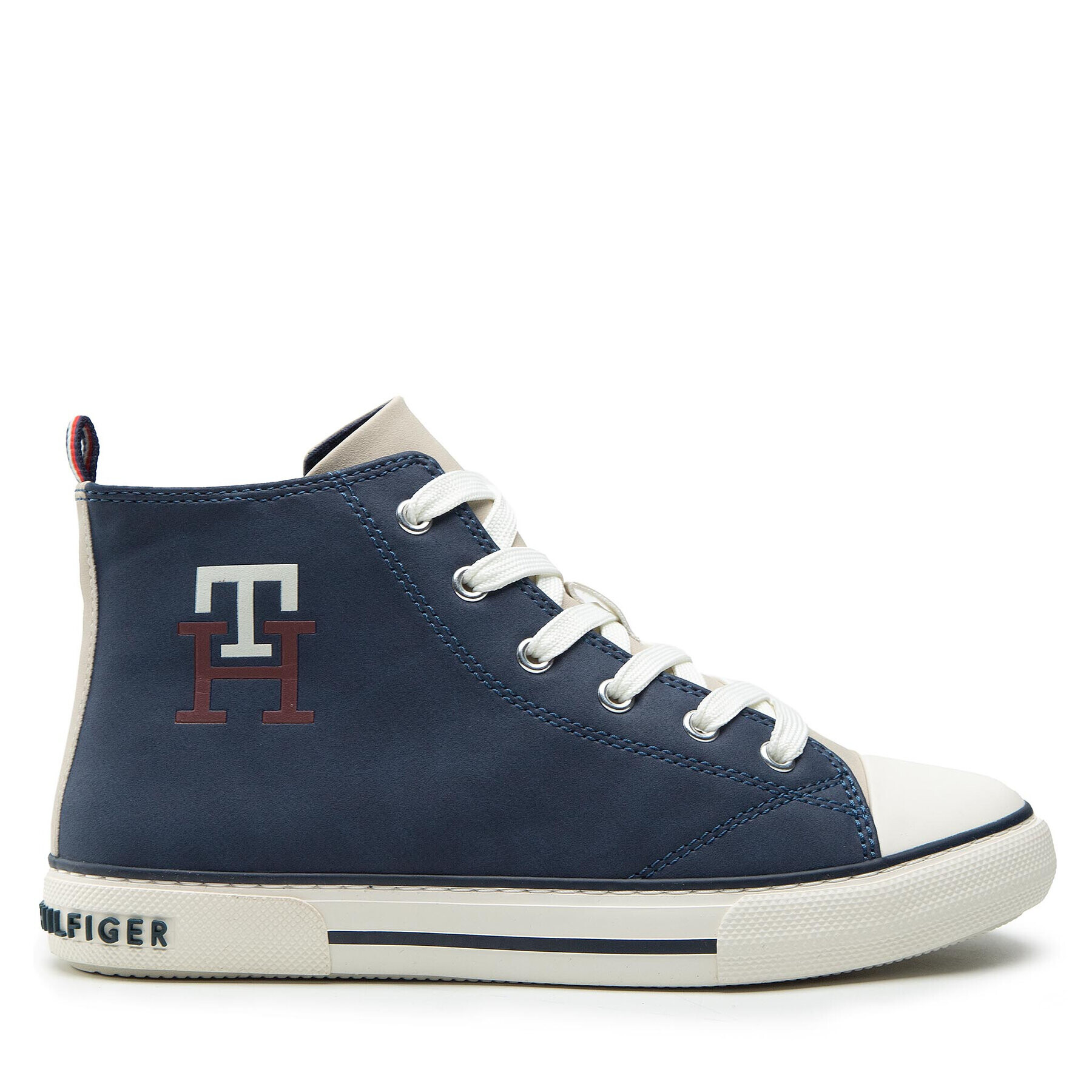 Tommy Hilfiger Modne superge High Top Lace-Up Sneaker T3X9-32451-1441 S Mornarsko modra - Pepit.si