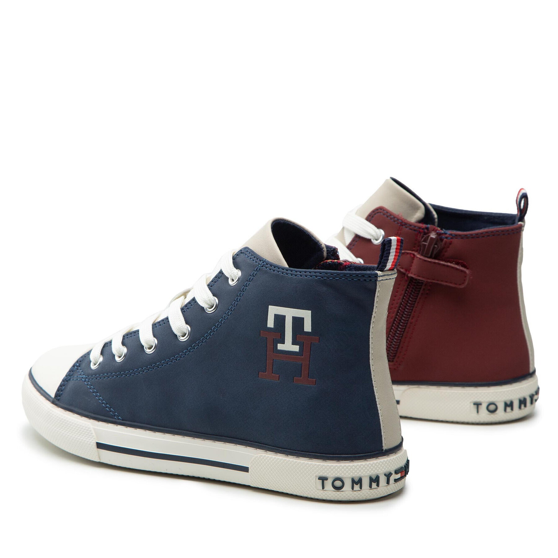 Tommy Hilfiger Modne superge High Top Lace-Up Sneaker T3X9-32451-1441 S Mornarsko modra - Pepit.si