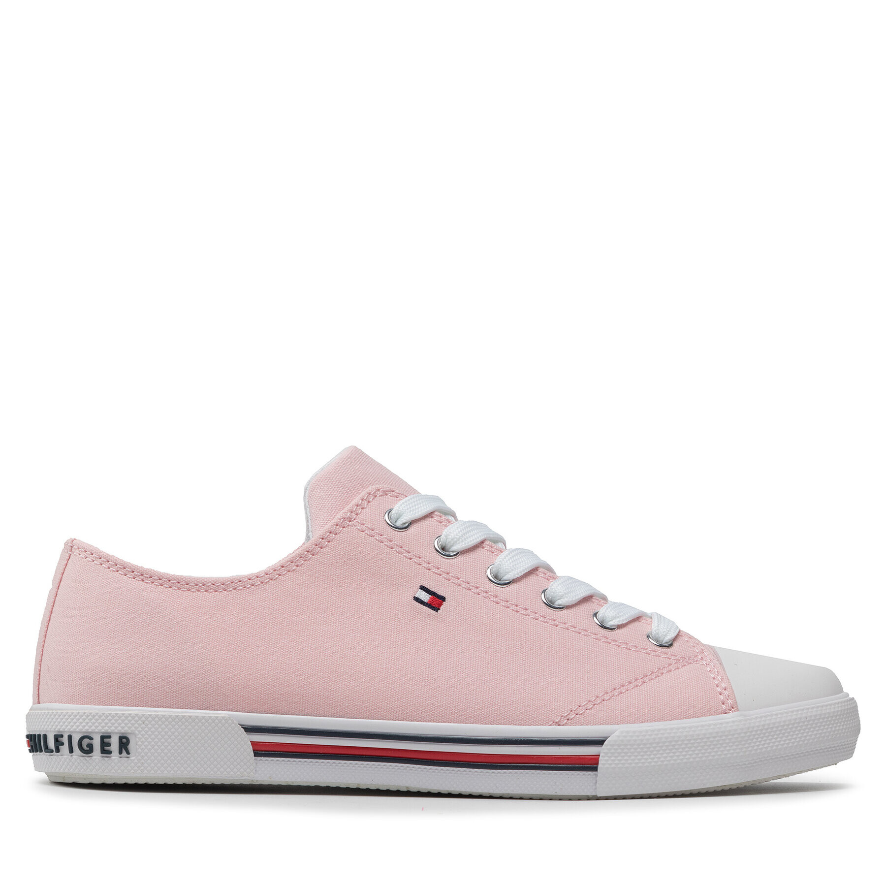 Tommy Hilfiger Modne superge Low Cut Lace-Up Sneaker T3A4-30605-0890 D Roza - Pepit.si