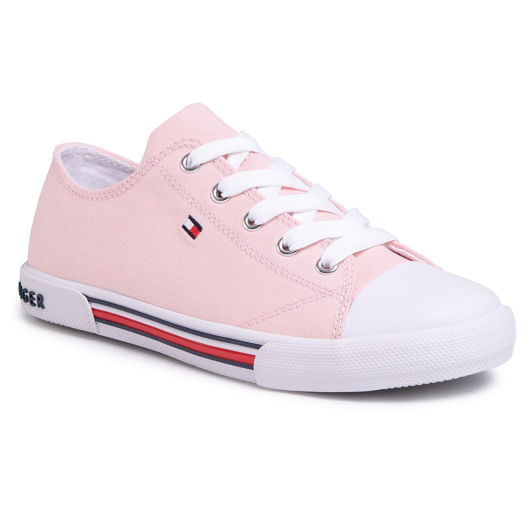 Tommy Hilfiger Modne superge Low Cut Lace-Up Sneaker T3A4-30605-0890 S Roza - Pepit.si