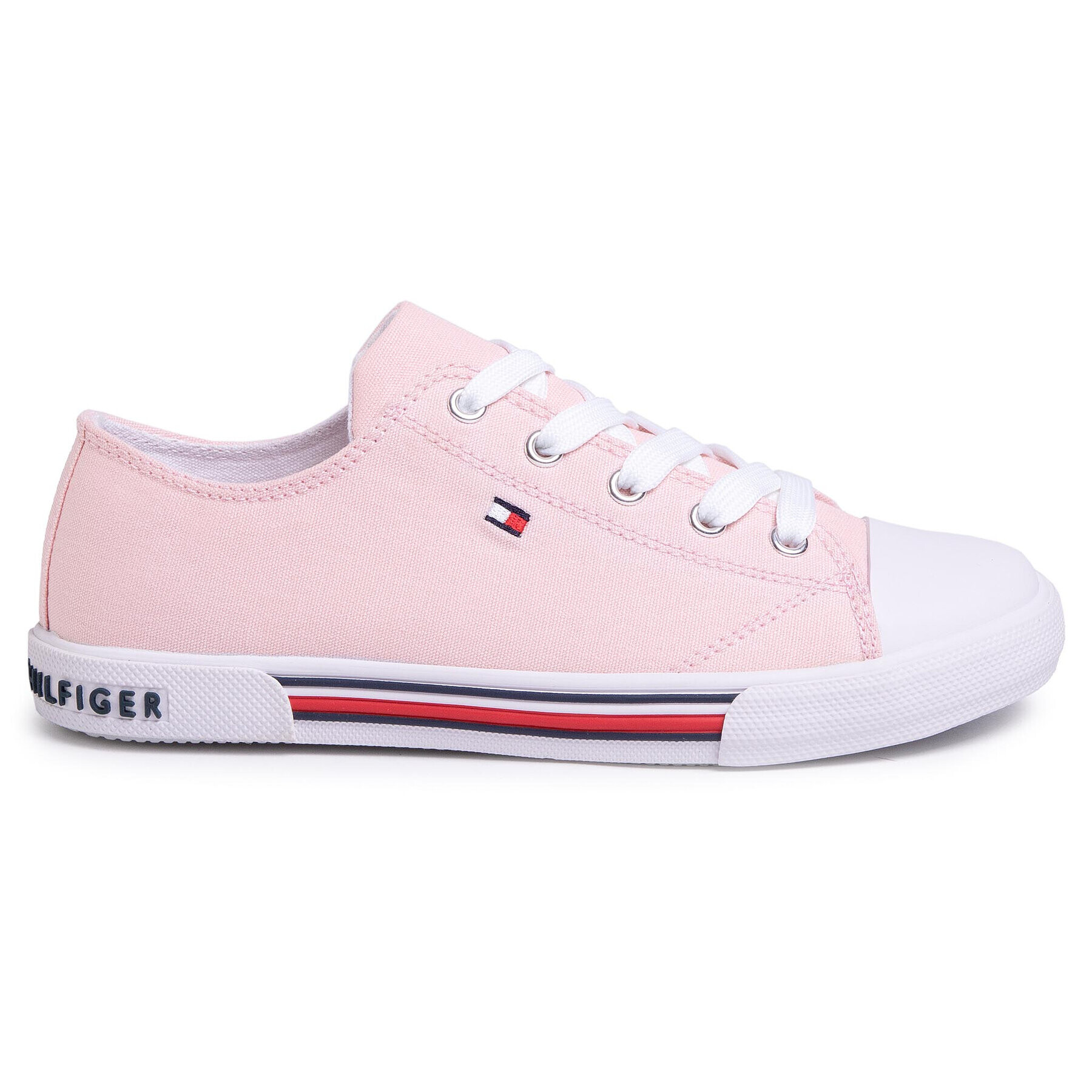 Tommy Hilfiger Modne superge Low Cut Lace-Up Sneaker T3A4-30605-0890 S Roza - Pepit.si