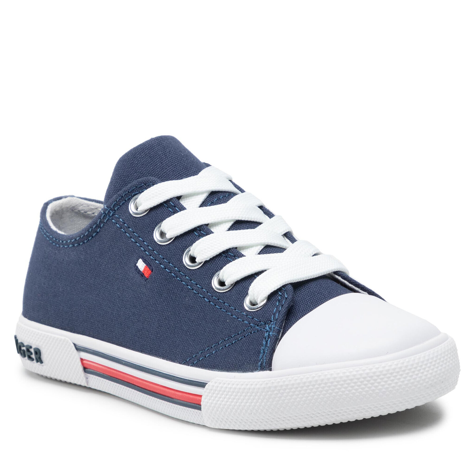 Tommy Hilfiger Modne superge Low Cut Lace-Up Sneaker T3X4-30692-0890 M Mornarsko modra - Pepit.si