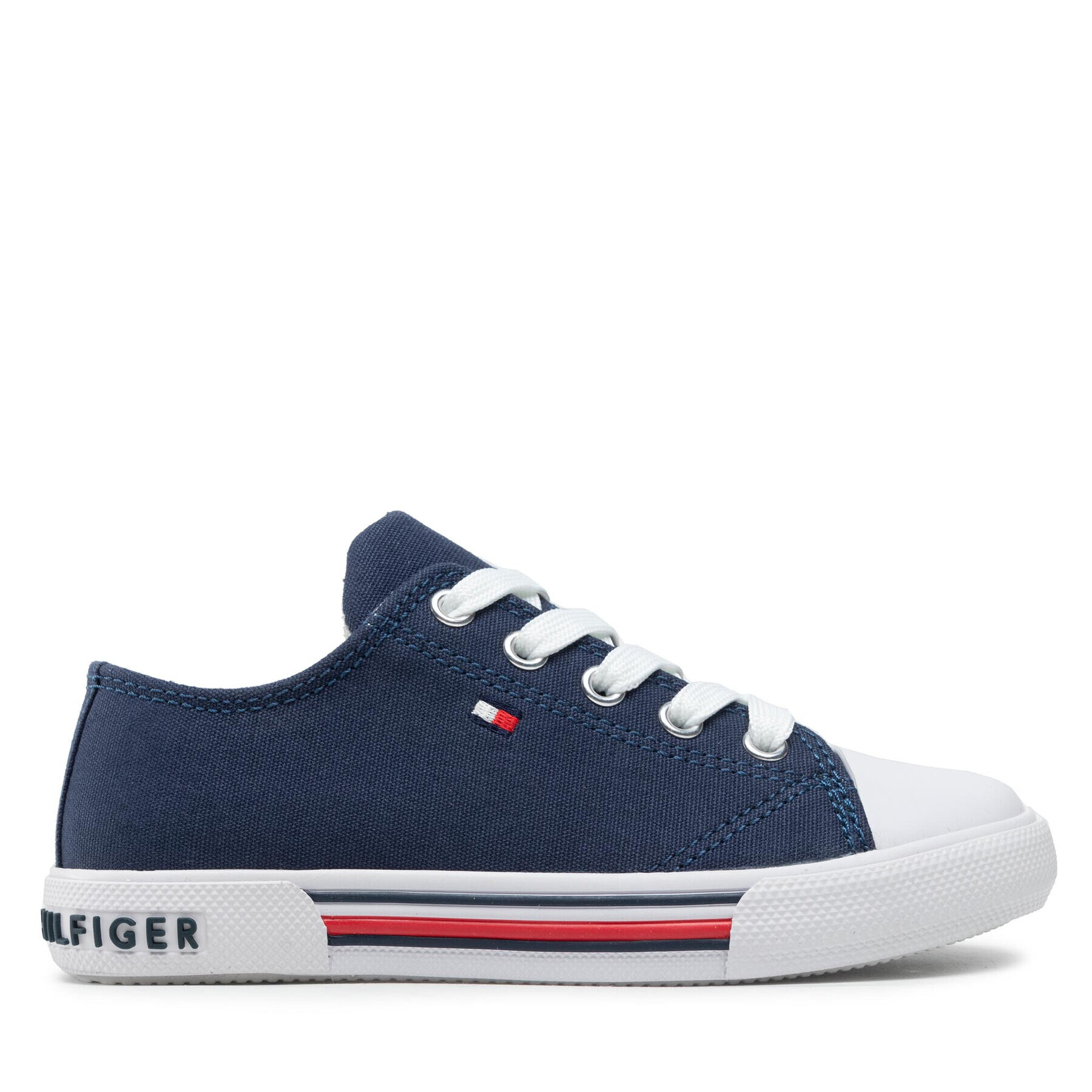 Tommy Hilfiger Modne superge Low Cut Lace-Up Sneaker T3X4-30692-0890 M Mornarsko modra - Pepit.si