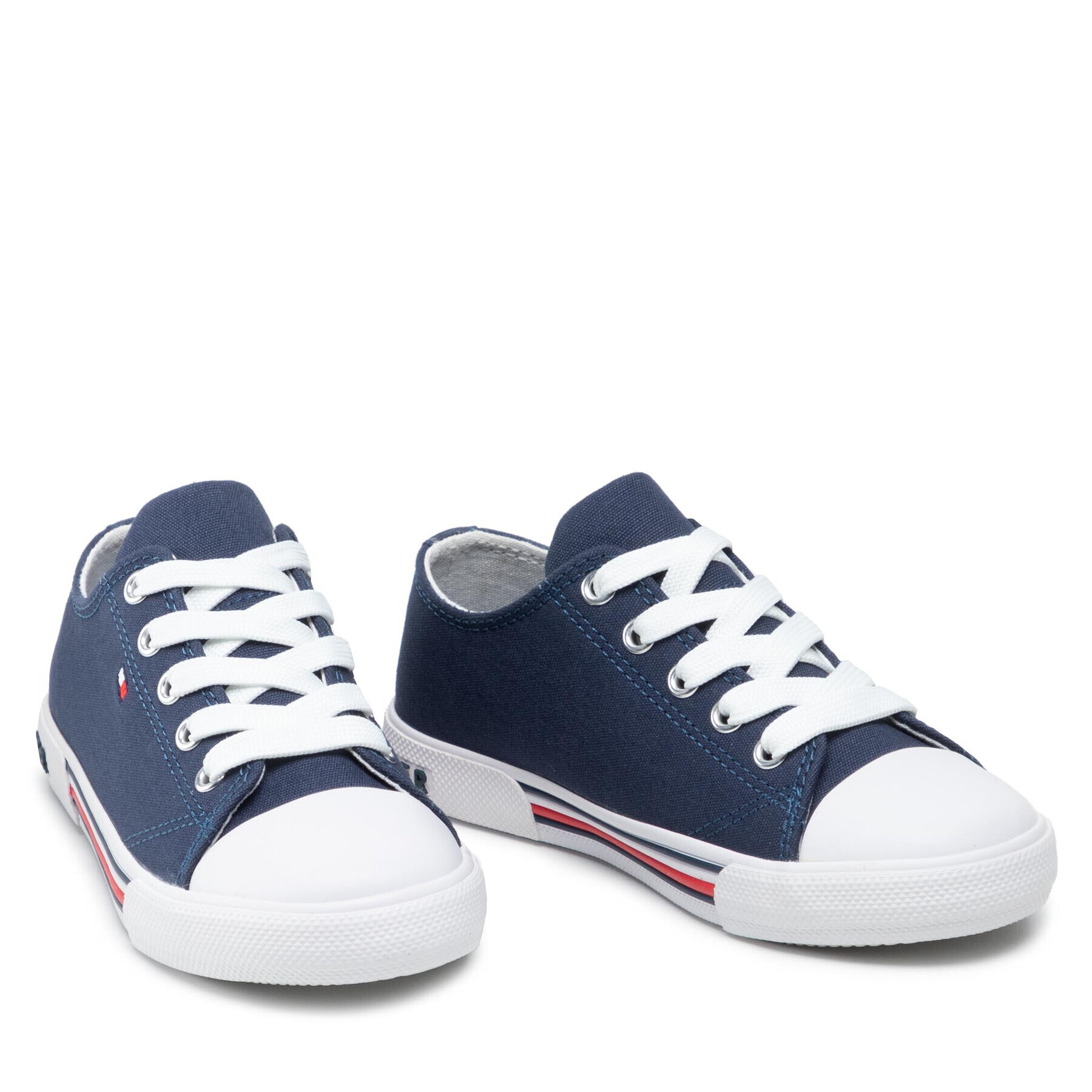 Tommy Hilfiger Modne superge Low Cut Lace-Up Sneaker T3X4-30692-0890 M Mornarsko modra - Pepit.si