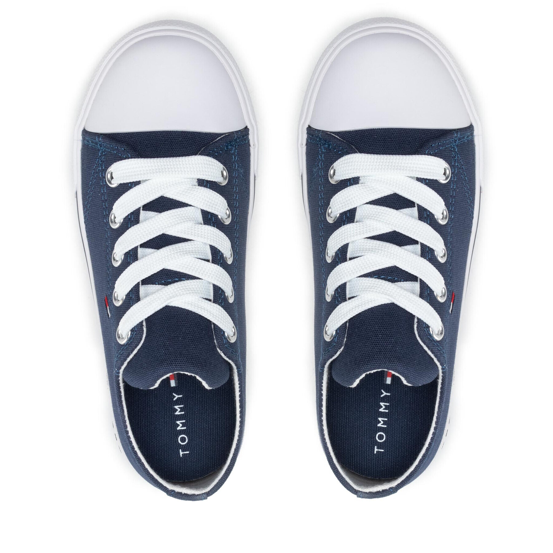 Tommy Hilfiger Modne superge Low Cut Lace-Up Sneaker T3X4-30692-0890 M Mornarsko modra - Pepit.si